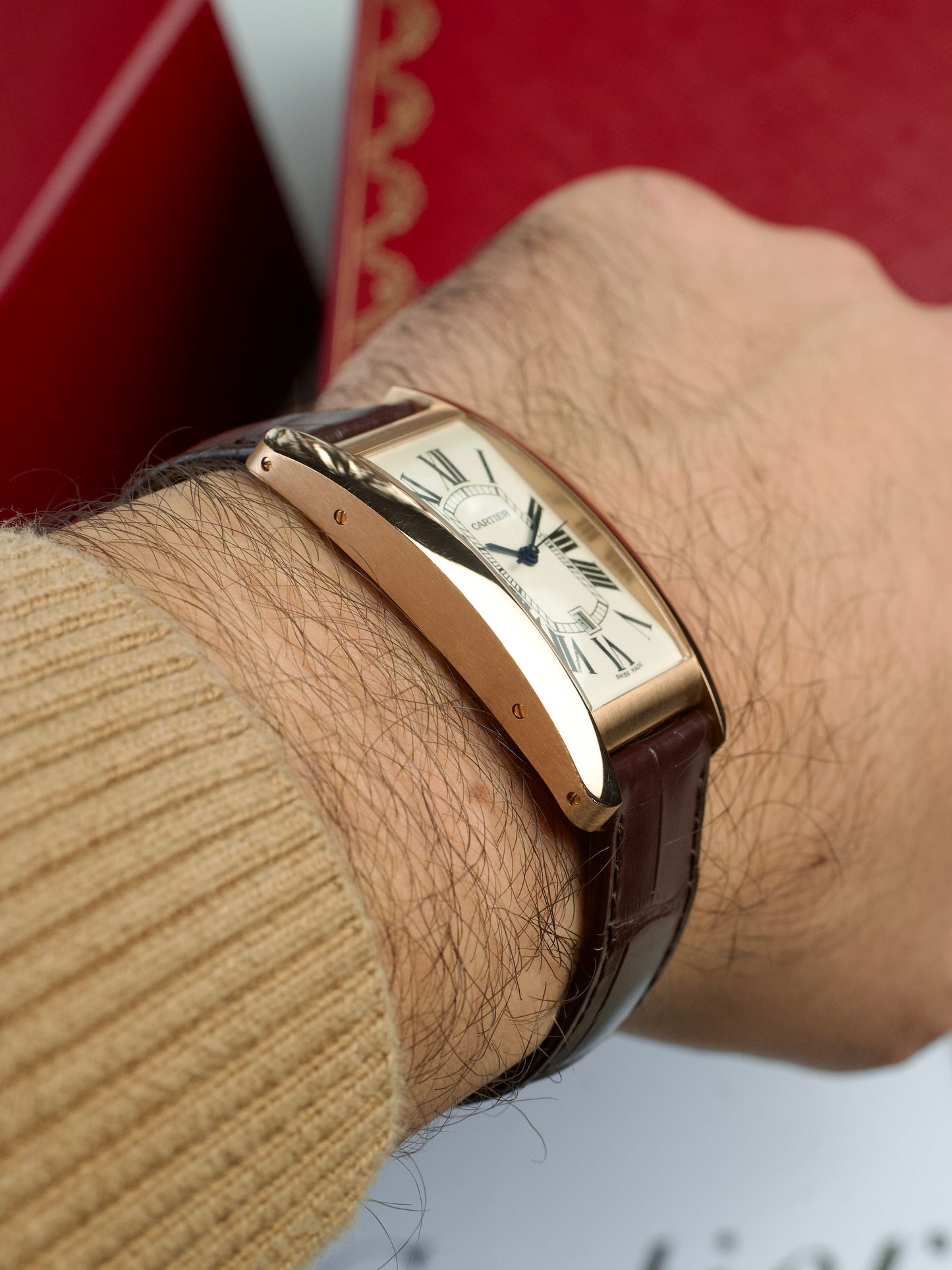 Cartier Tank Americaine 2505 18K Rose Gold FULL SET 2020s