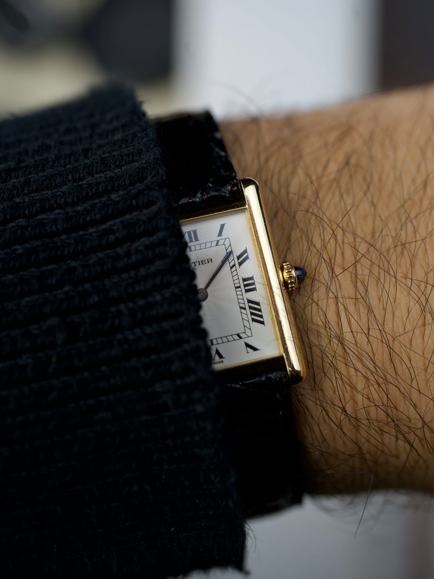 1990s Cartier Tank Louis 96065 FULL SET Flinque’ pre CPCP 18K Yellow Gold