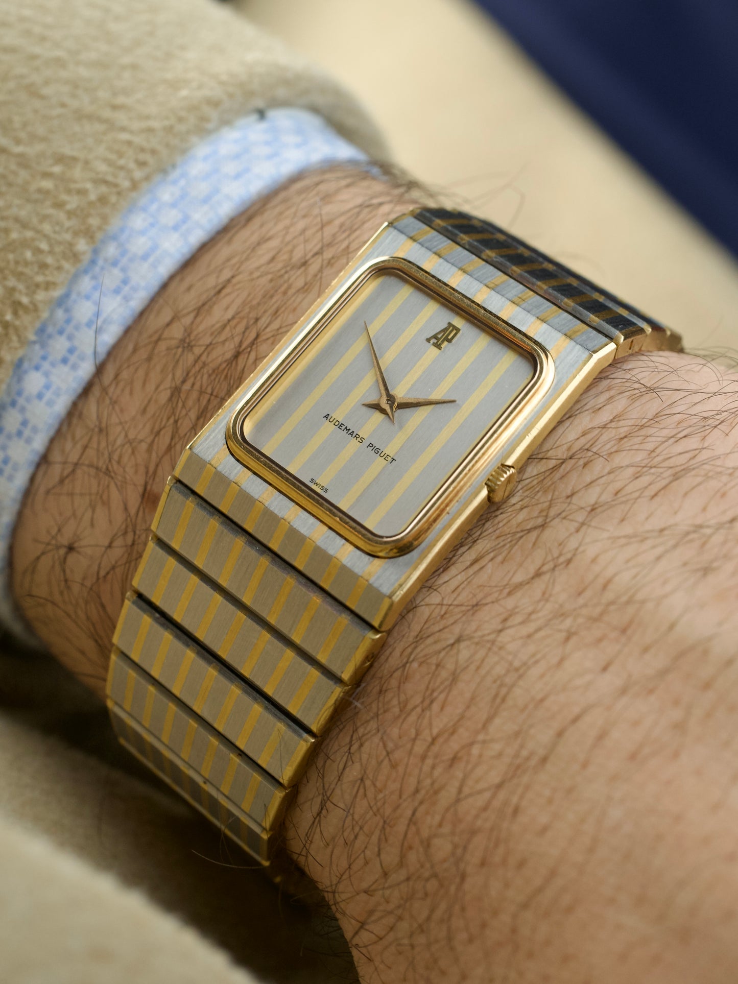 Audemars Piguet Zebra 4274 Jumbo Two Tone 18 Carat Gold Steel 1980s