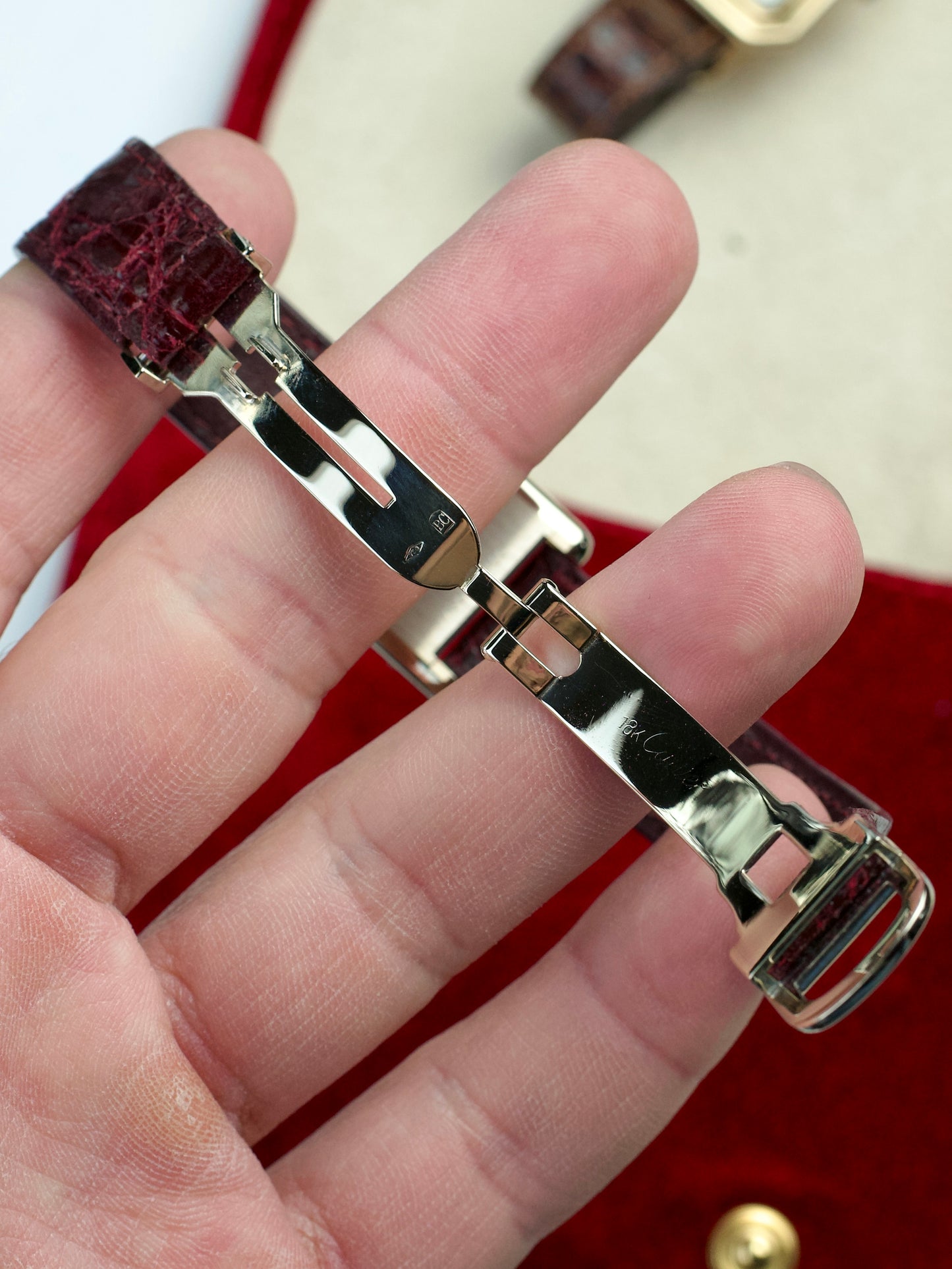 Cartier Tank Louis 78087 18K White Gold 1980s