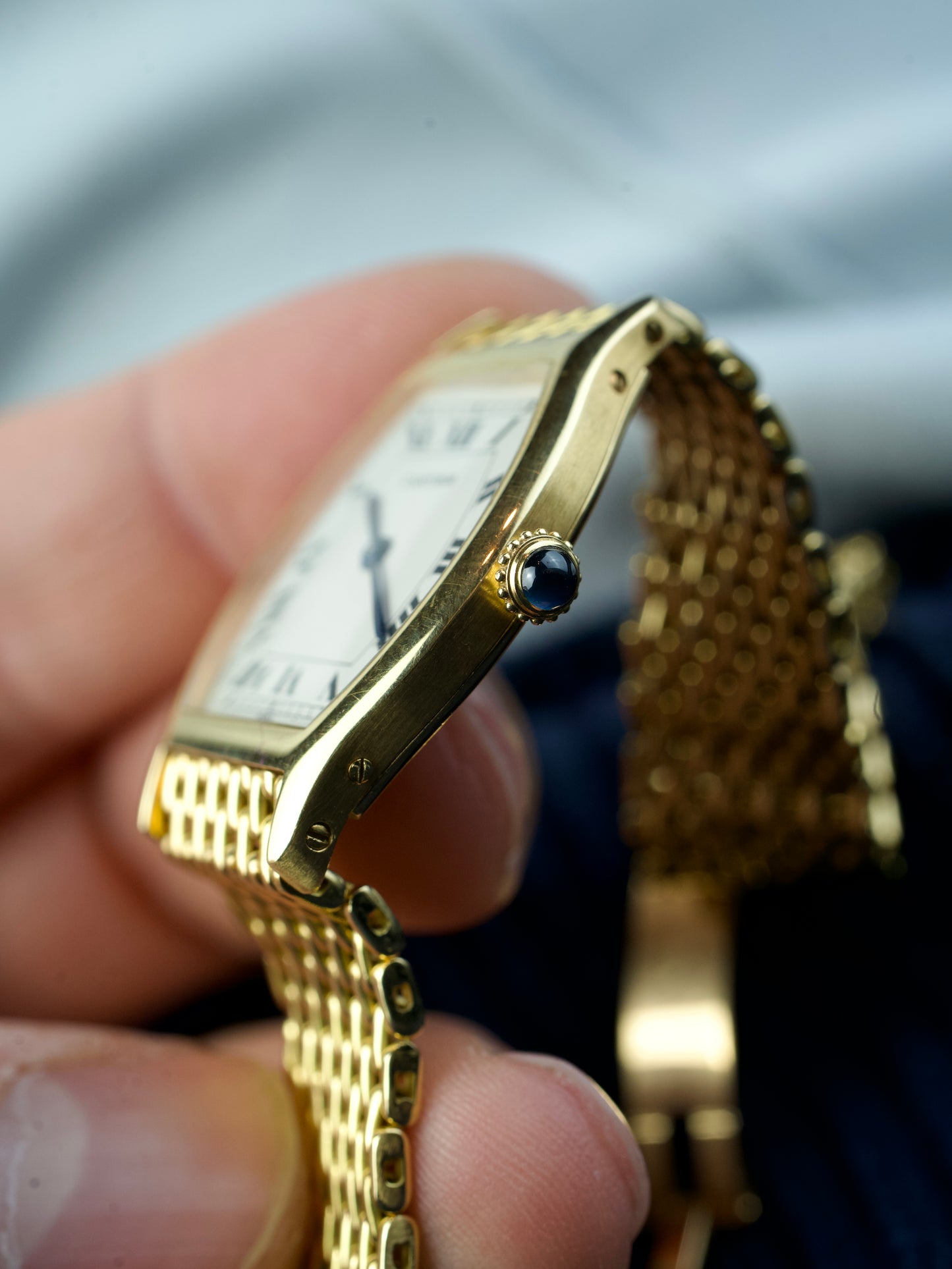 1970s Cartier Tortue 96069 Grain de Riz MK1 Paris 18K Yellow Gold