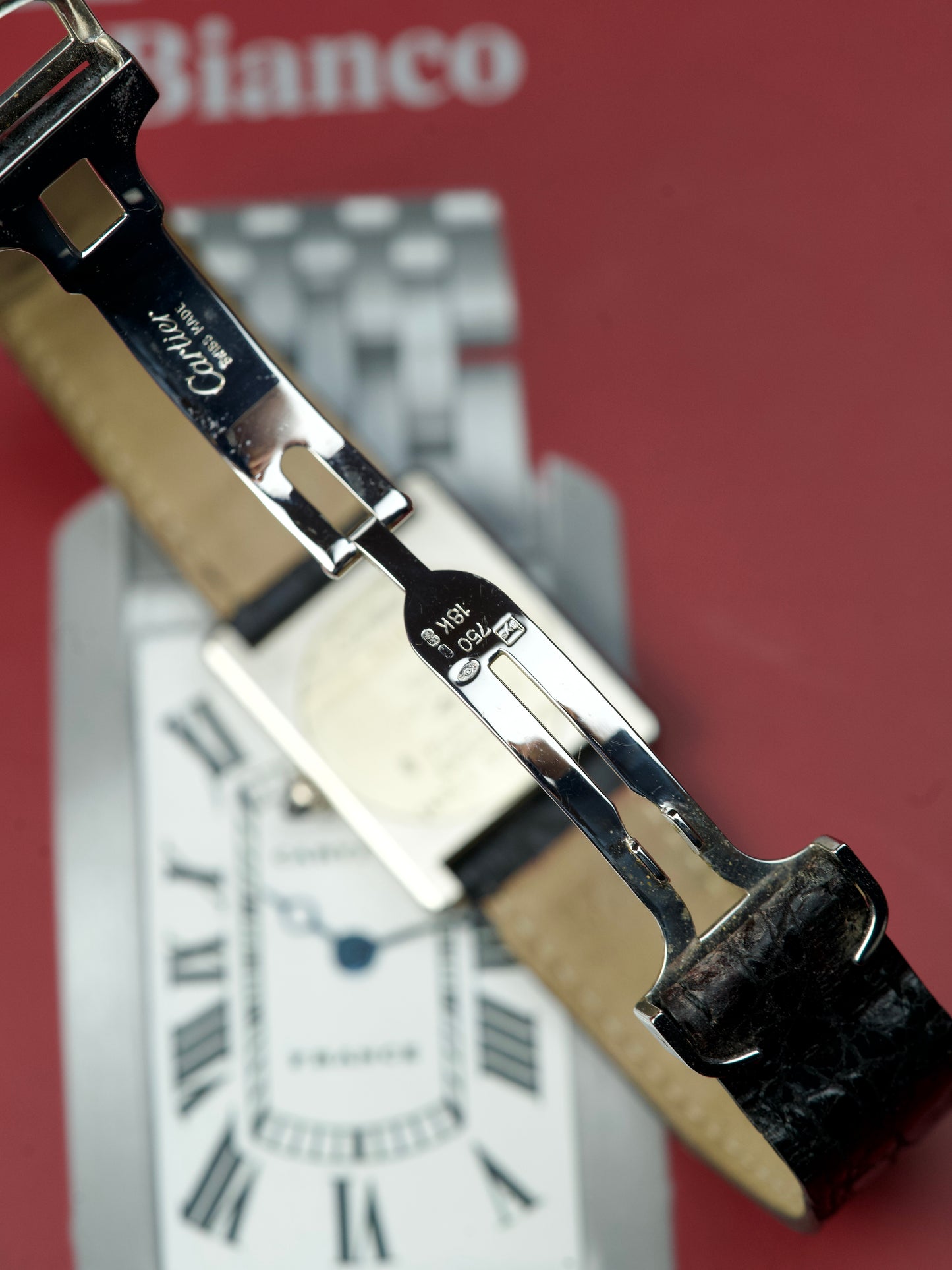 90s Cartier Tank Louis 1601 Flinque’ pre CPCP Guilloche Extra Plate Platinum