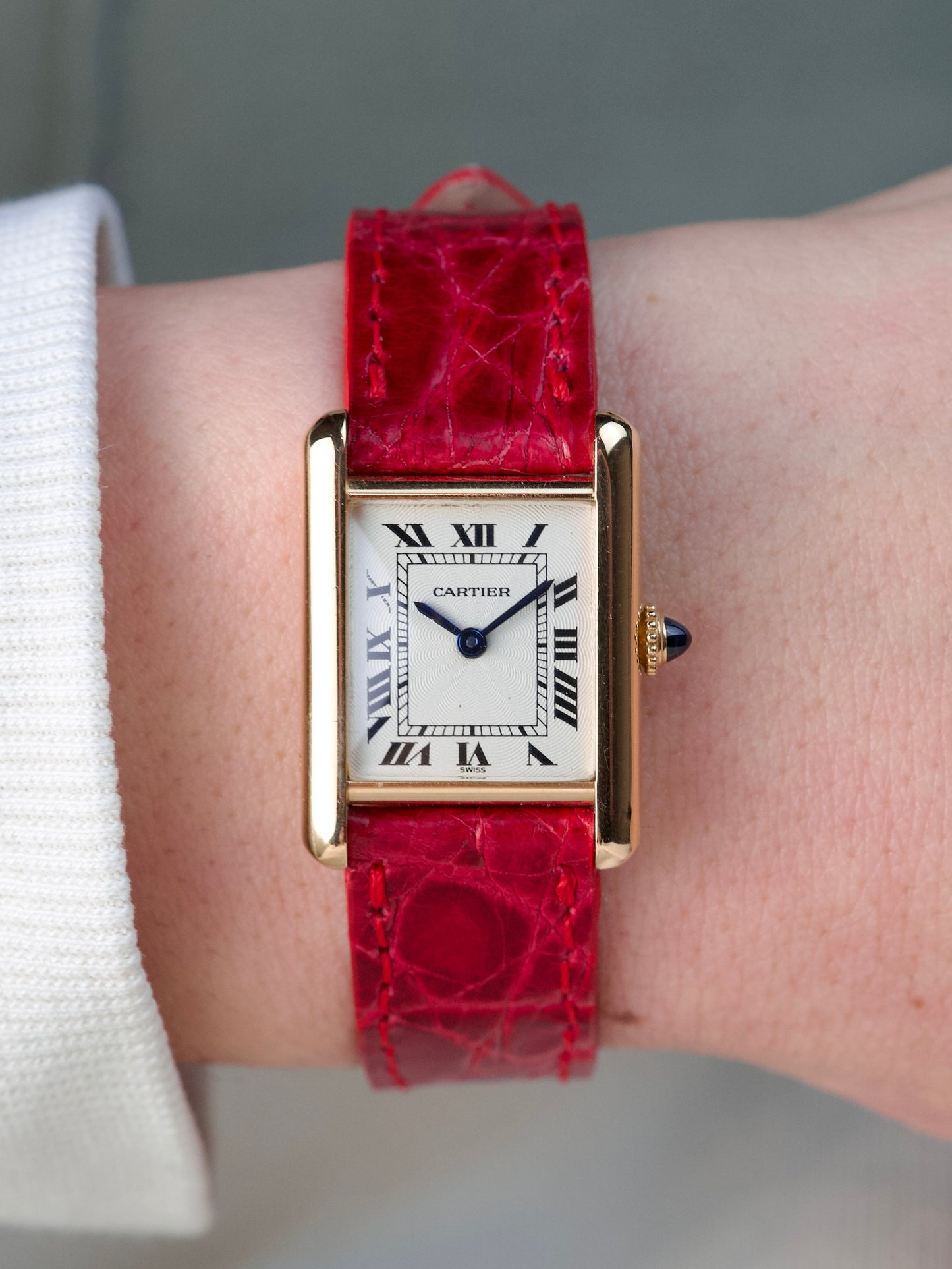 Cartier Tank Louis 878087 Pre CPCP 18K Yellow Gold medium lady s/m 1990s