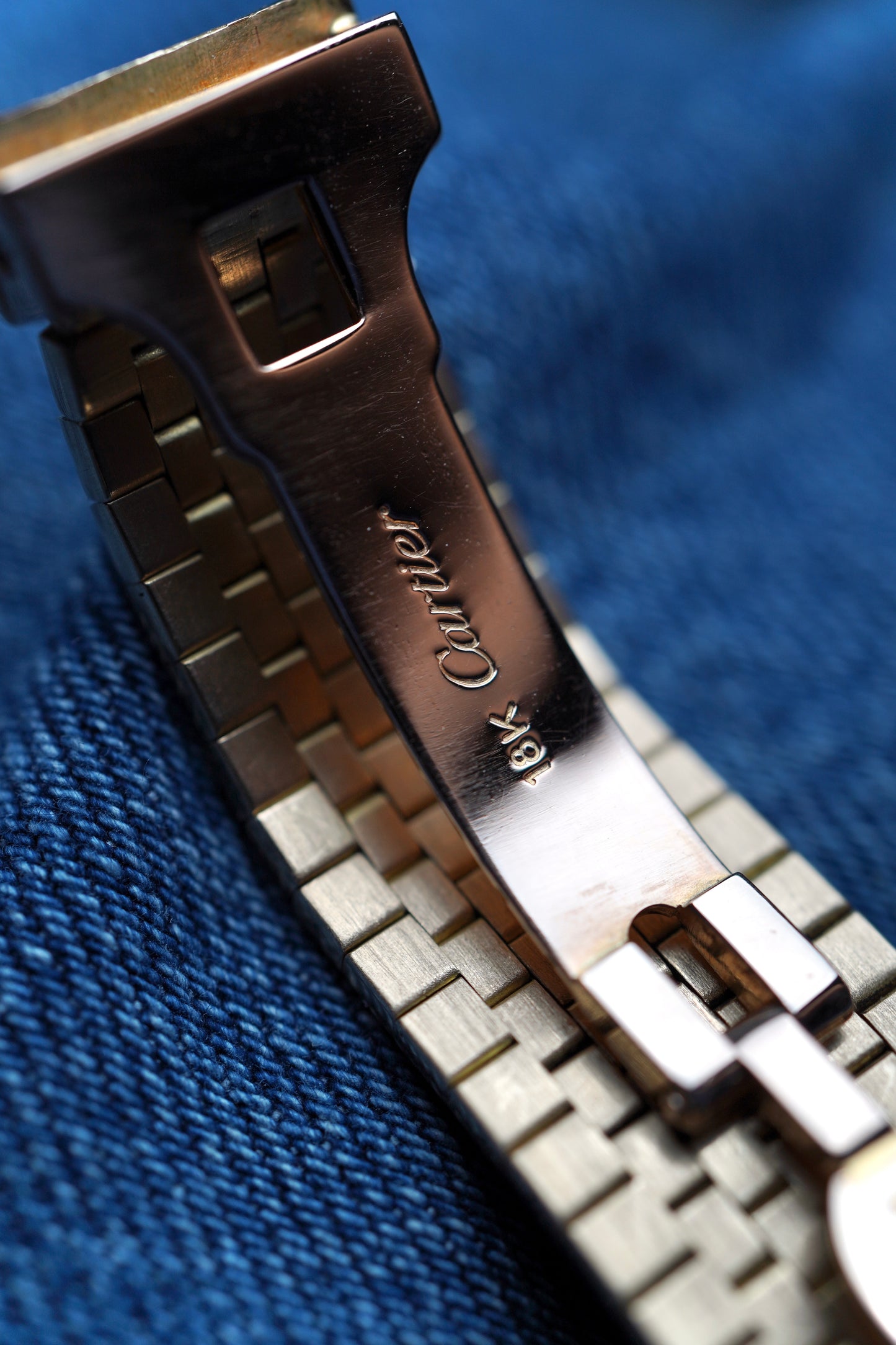 1970s Cartier Tank Arrondie (Ref. 96041) Factory Bracelet 18K Yellow Gold