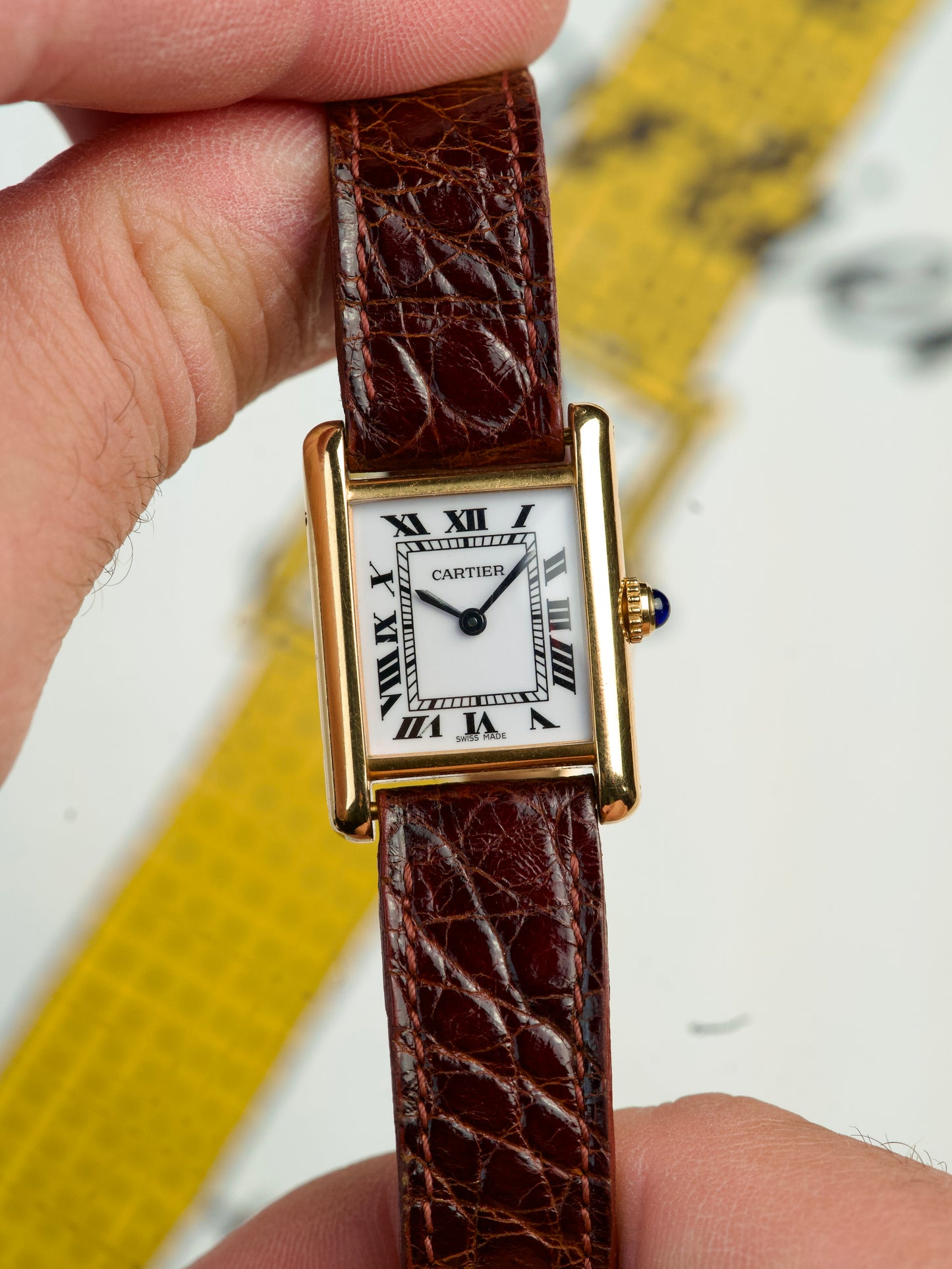 Cartier Tank Louis 78087 Lady mini 18K Yellow Gold 1980s