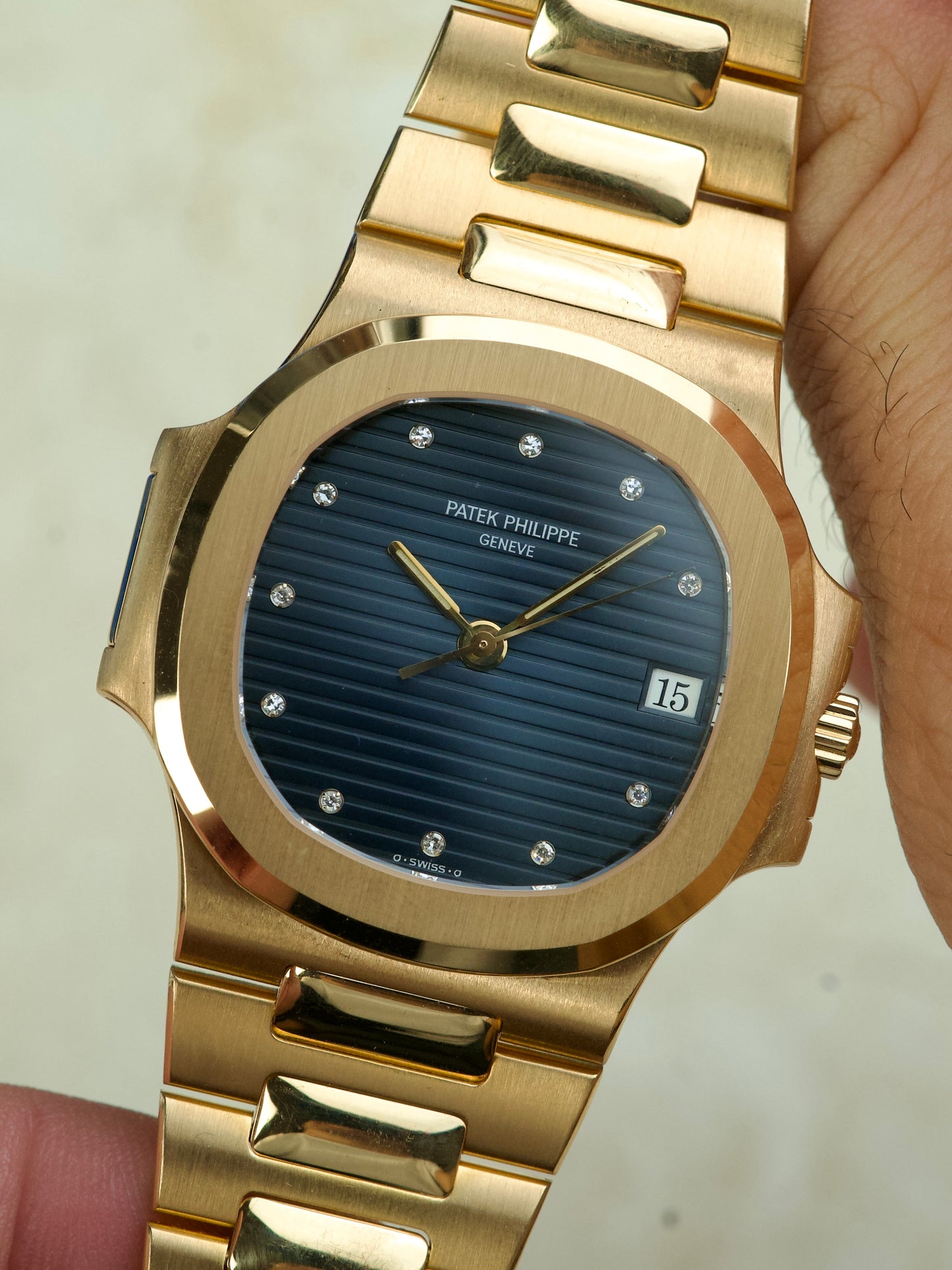 Patek Philippe Nautlius 3800J Diamond Blue Dial 1980s