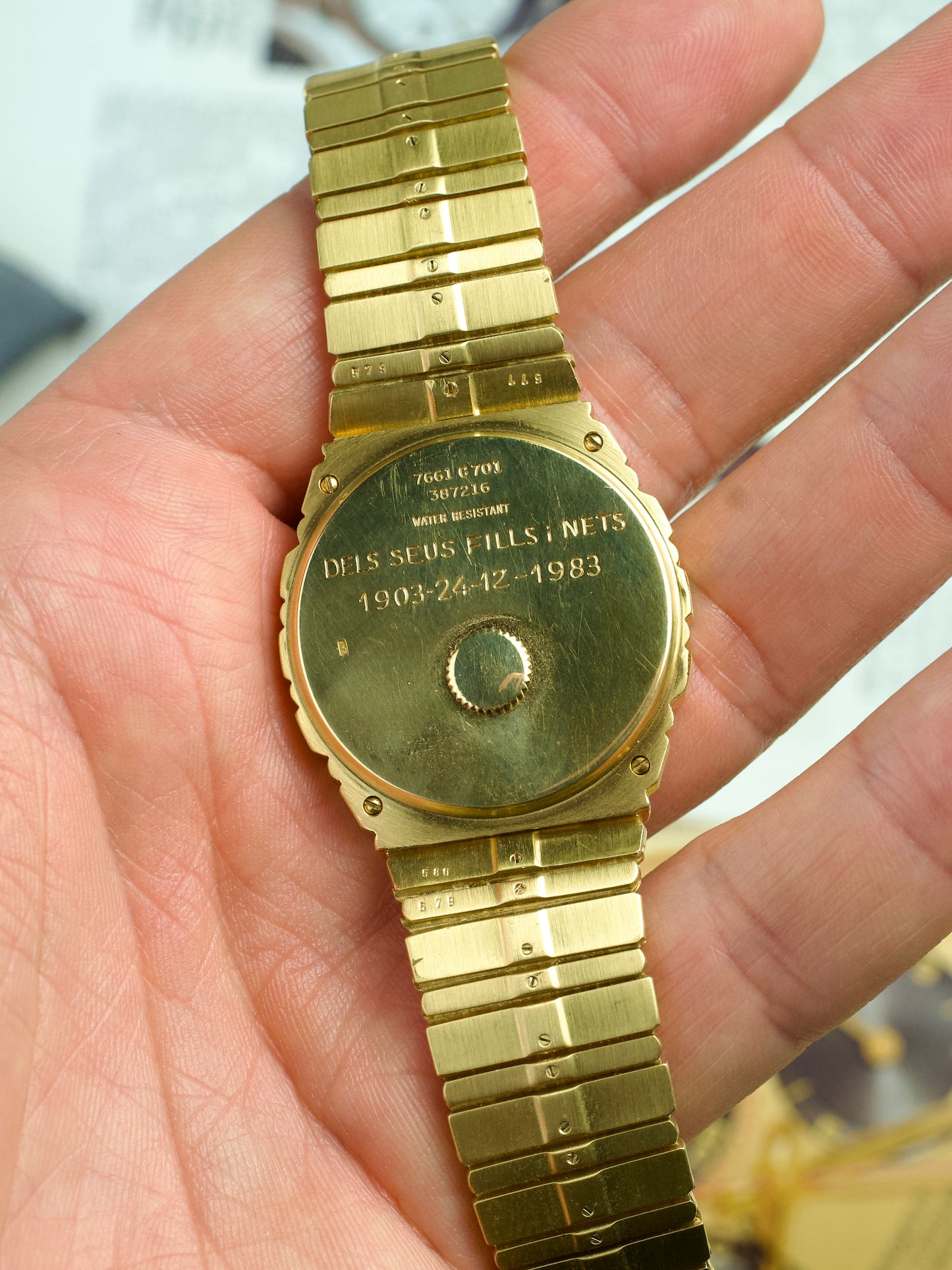 Piaget Polo 7661 C701 Jumbo 18 Carat Yellow Gold 1980s