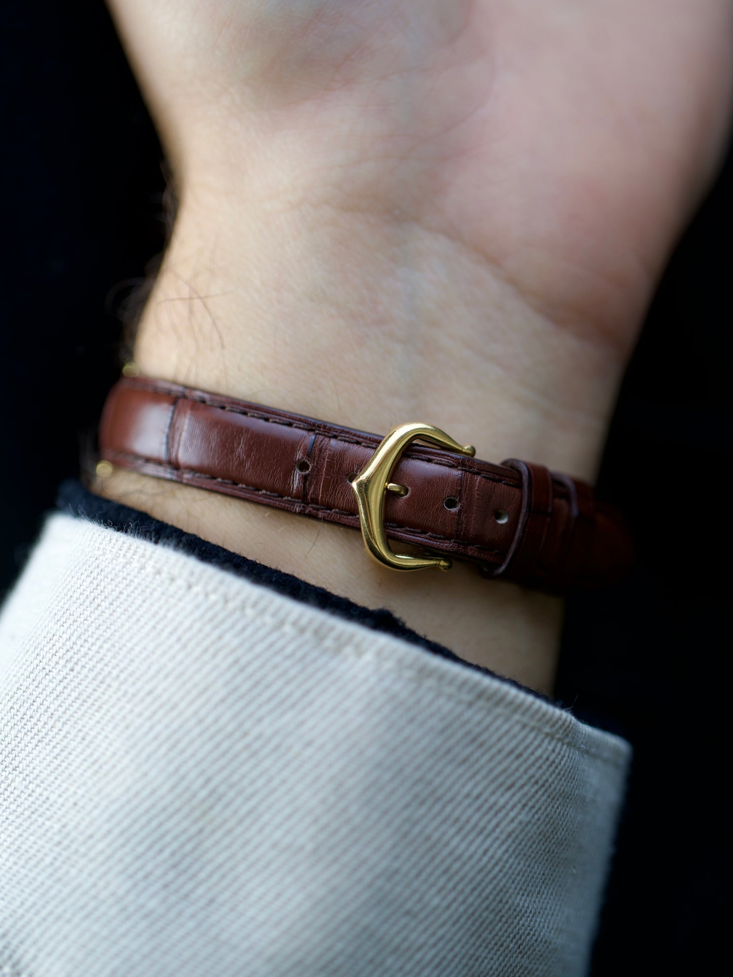 1980s Cartier Tonneau Jumbo limited Flinque’ Paris pre CPCP 18K Yellow Gold