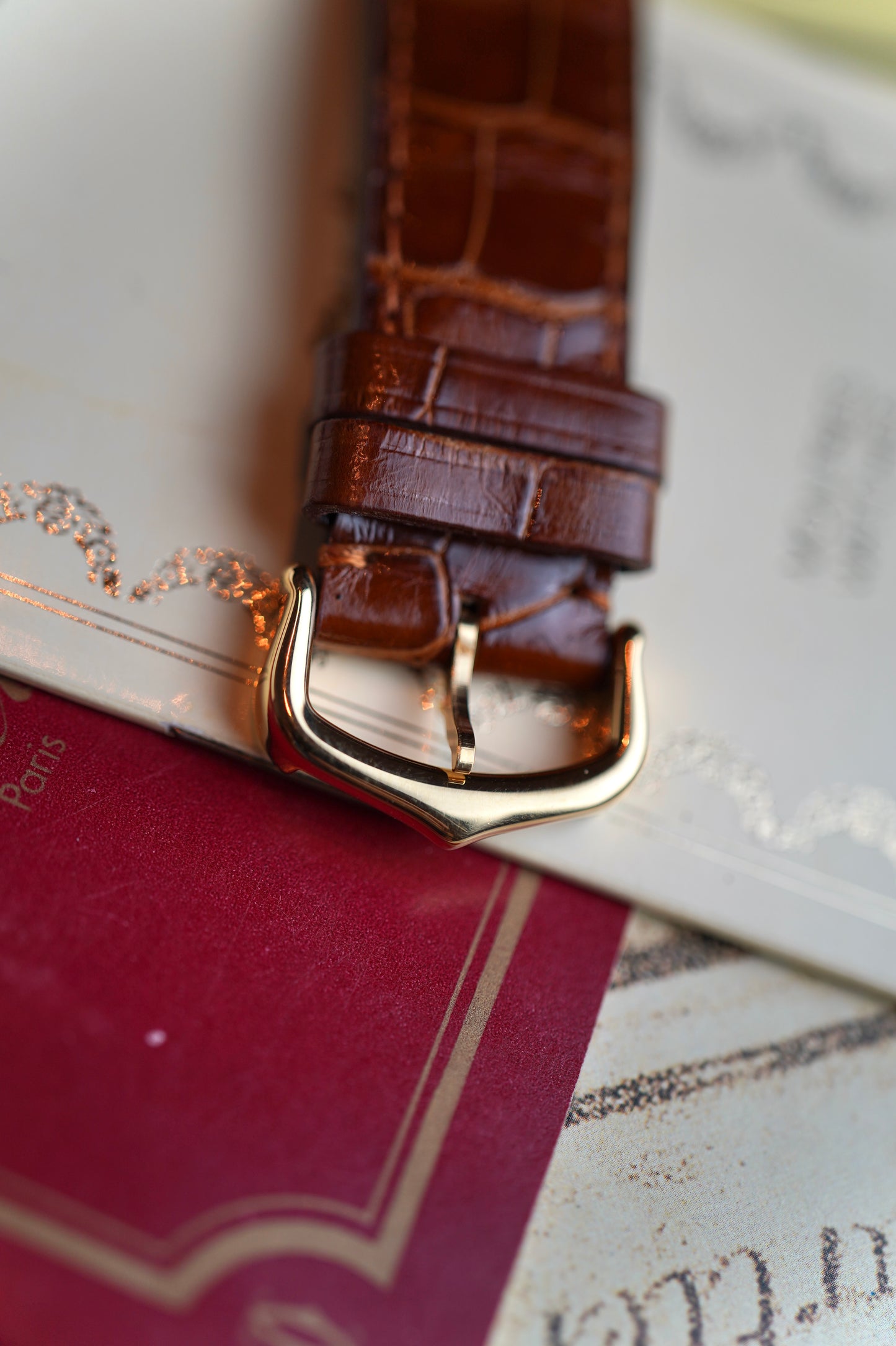 1990s Must de Cartier Tank Lemon Clean Dial MECHANICAL FULL SET (Ref. 6)