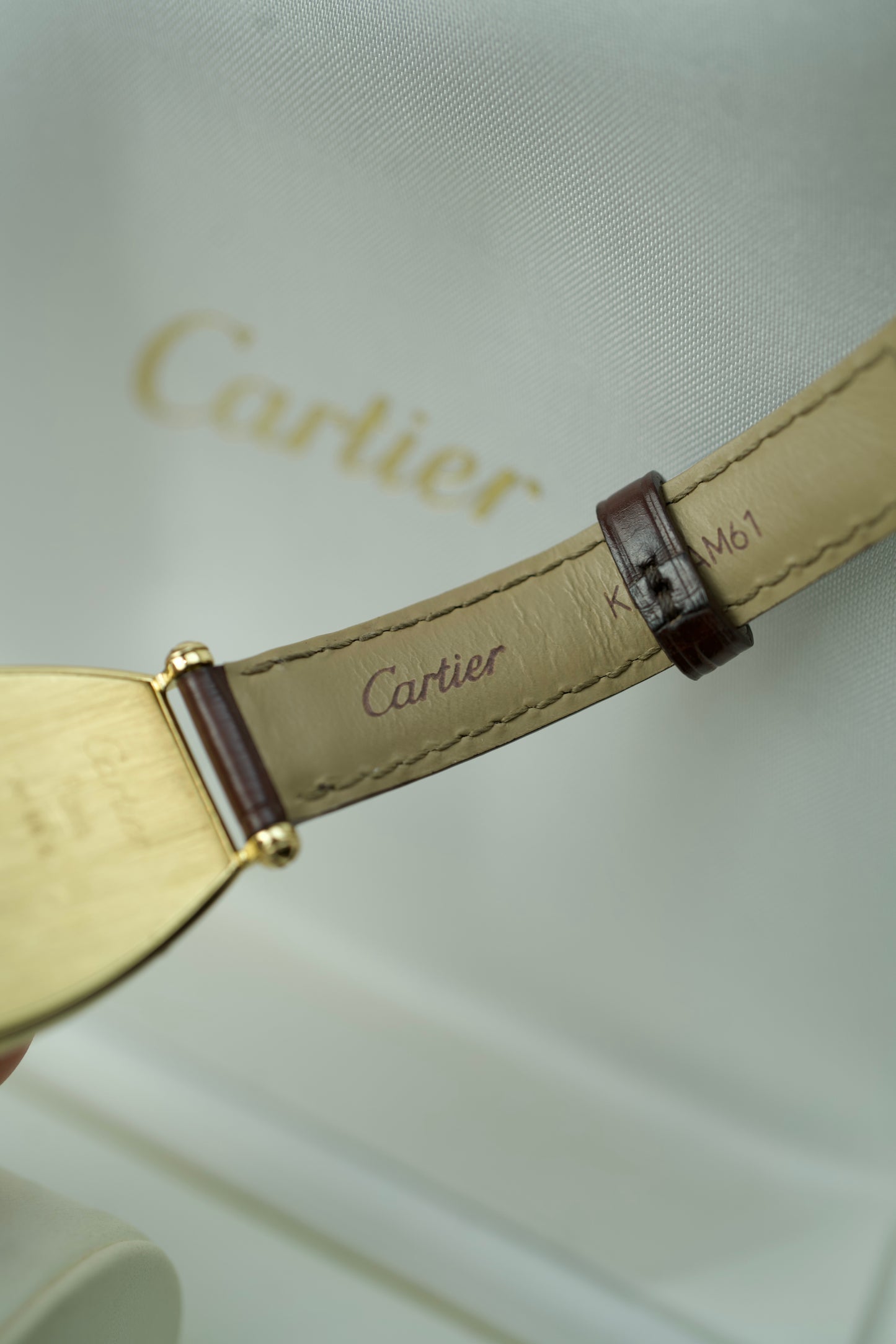 1980s Cartier Tonneau Jumbo limited Flinque’ Paris pre CPCP 18K Yellow Gold