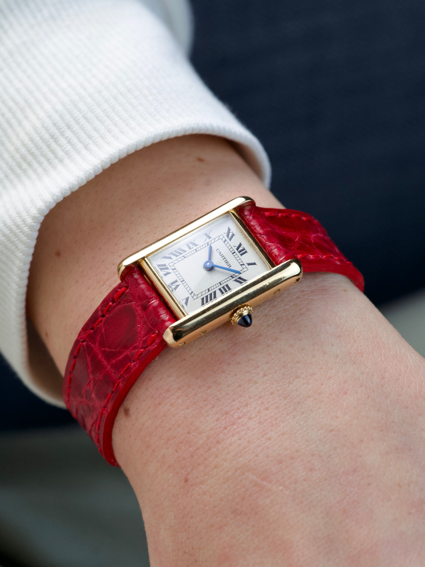 Cartier Tank Louis 878087 Pre CPCP 18K Yellow Gold medium lady s/m 1990s