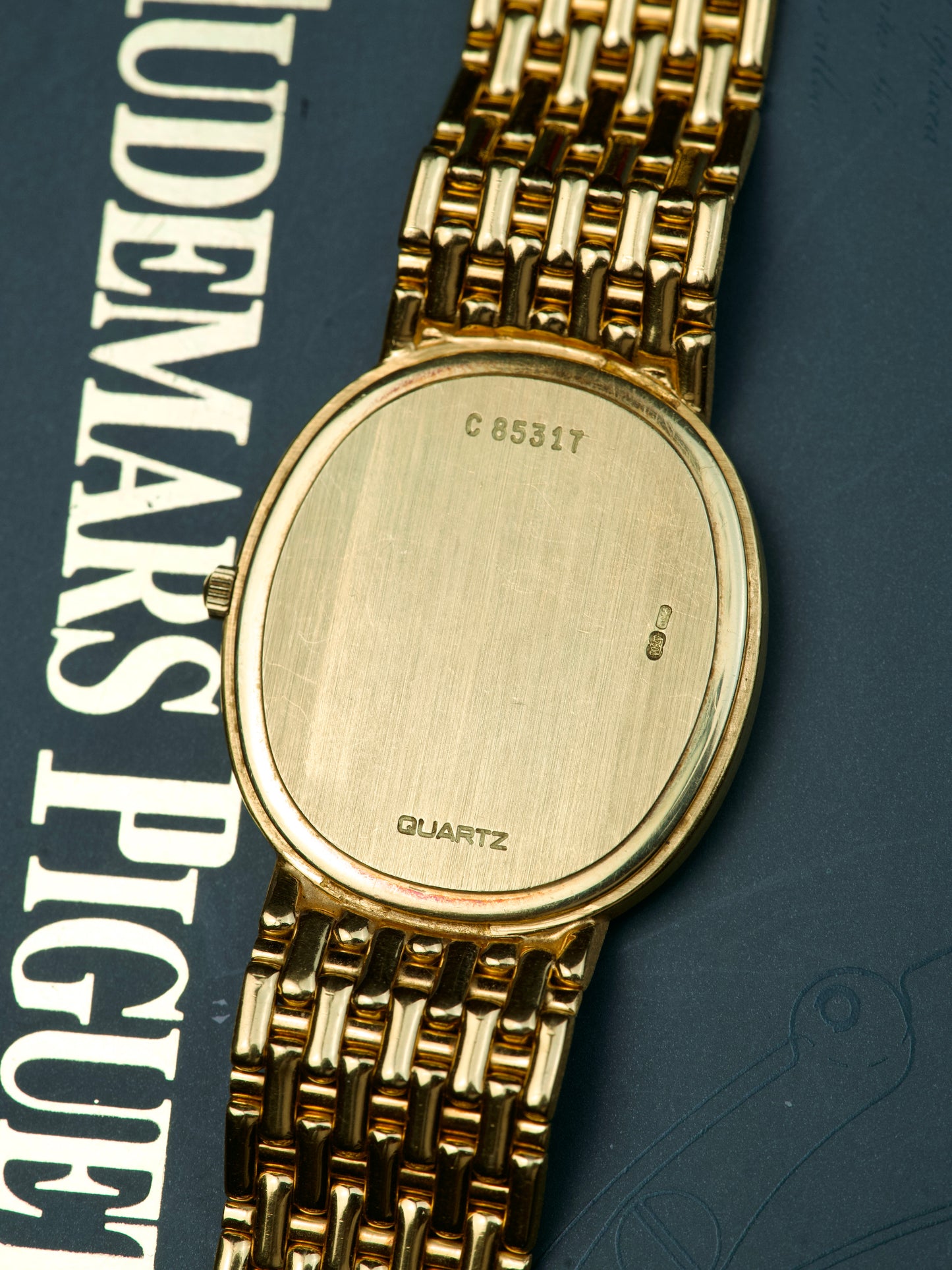 Audemars Piguet AP BA 65454 Ellipse Guilloche Date 18 Carat Yellow Gold 1990s