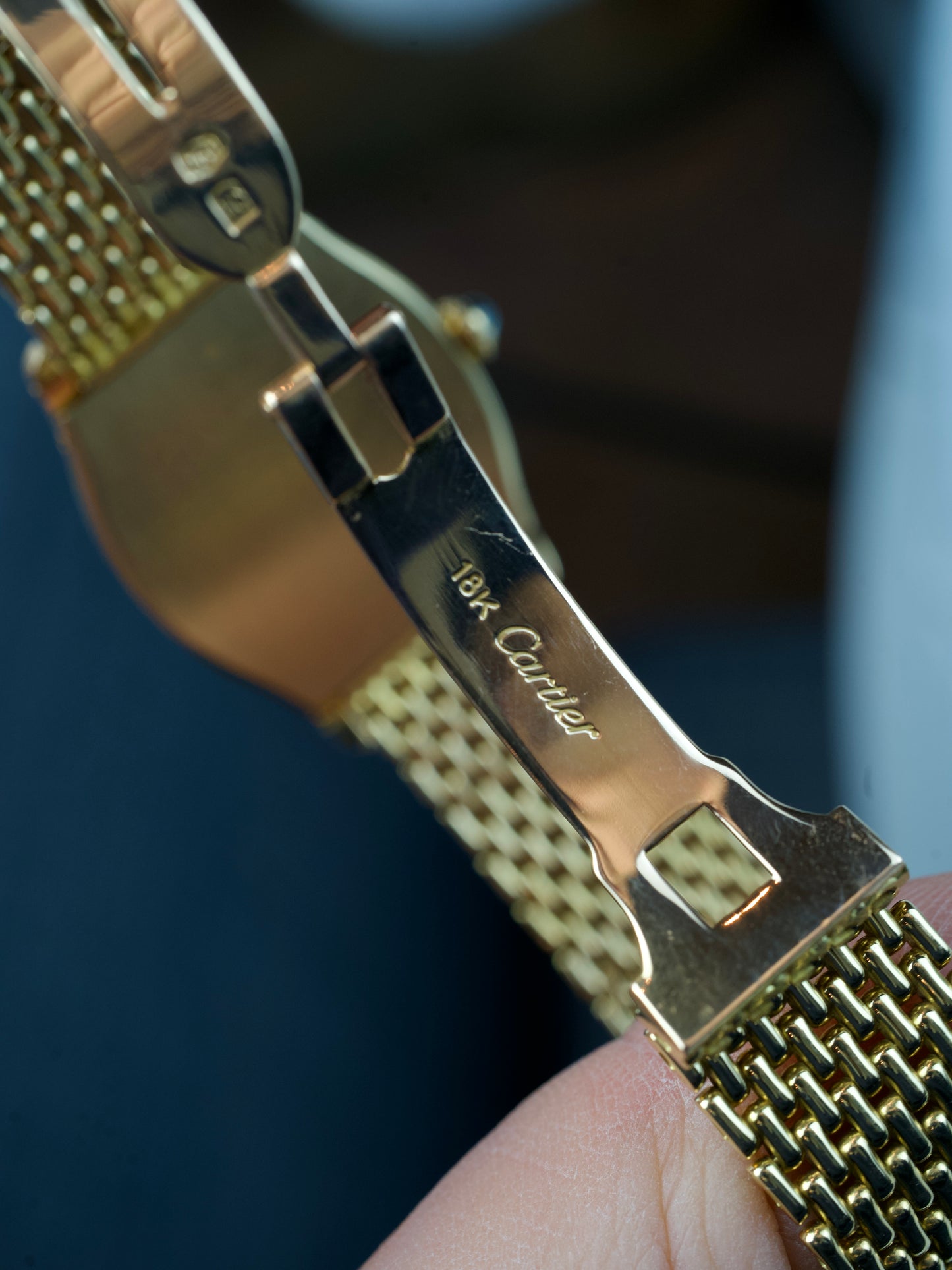 1970s Cartier Tortue 96069 Grain de Riz MK1 Paris 18K Yellow Gold