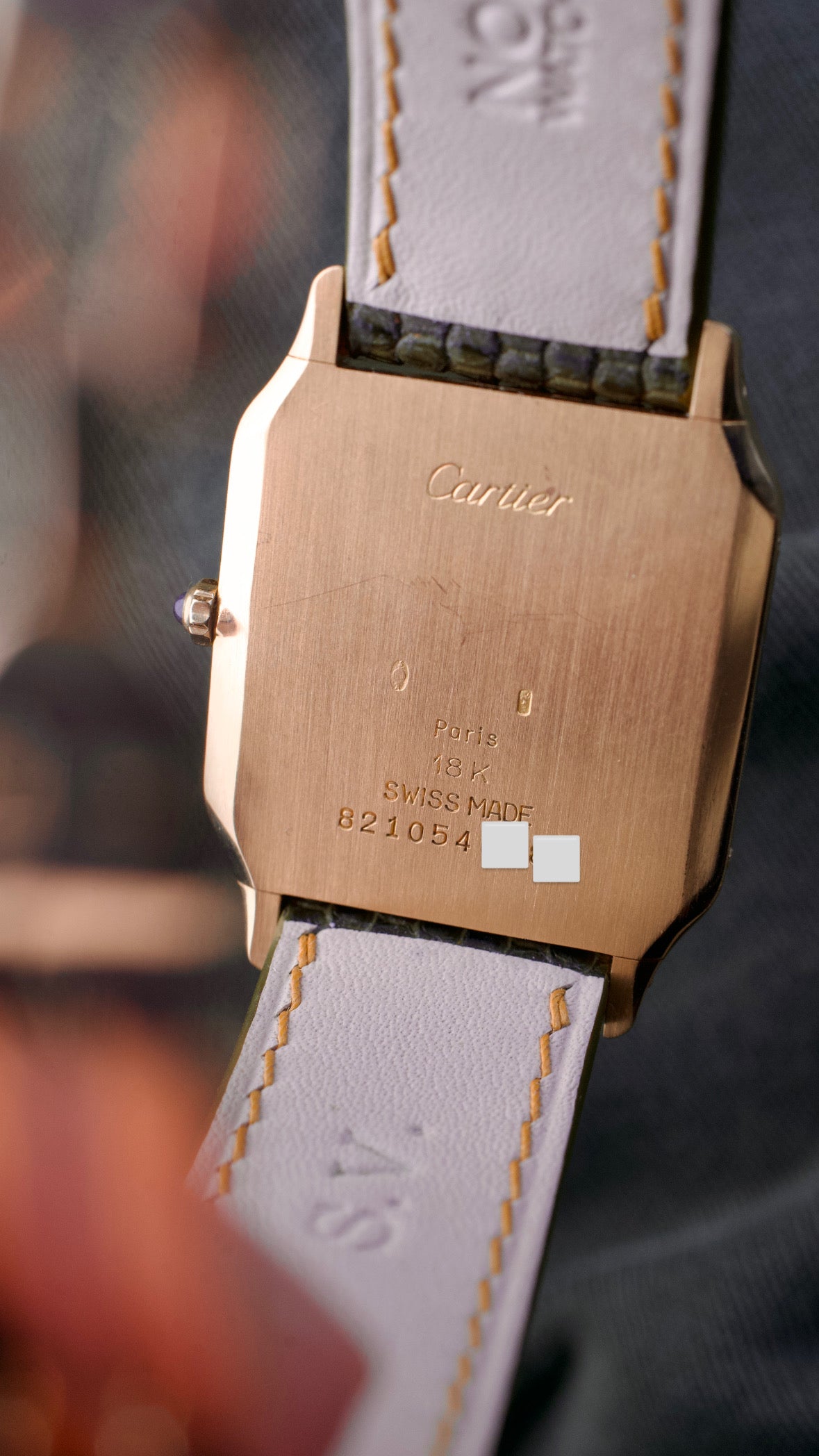 1990s Cartier Santos Dumont (Ref. 821054) pre CPCP Extra Plate 18K Yellow Gold