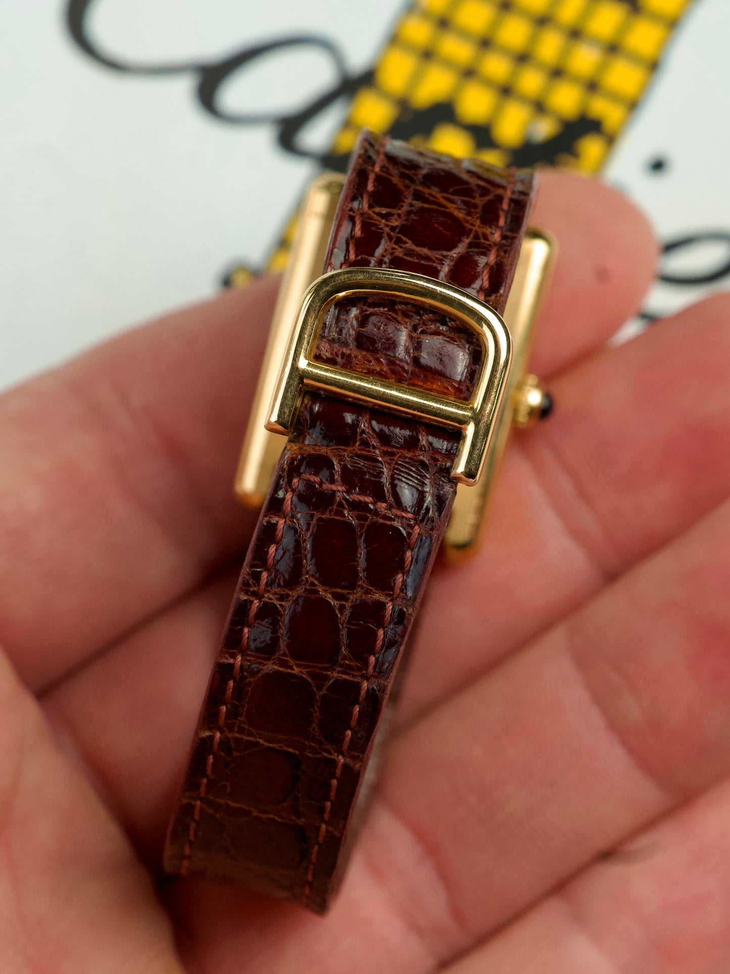 Cartier Tank Louis 78087 vintage watch, folding clasp