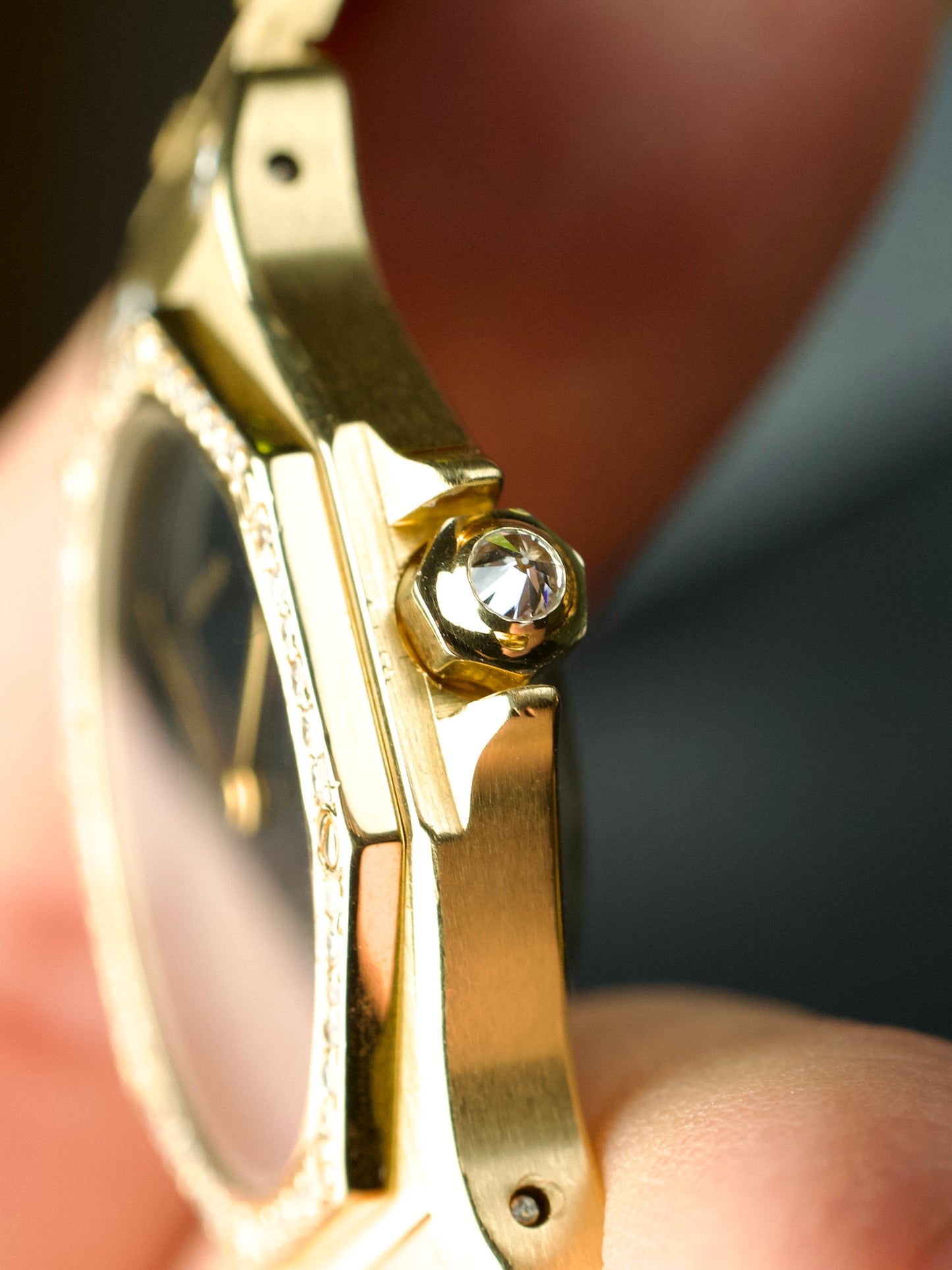 Cartier 2965 retro wrist watch, diamond crown