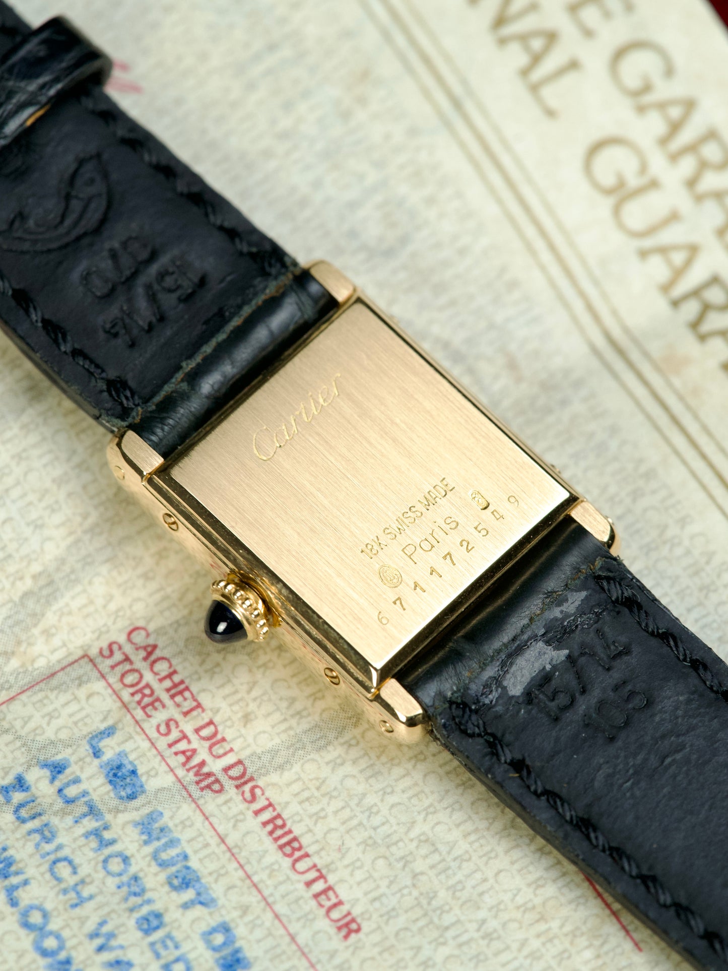 Cartier Tank Louis 67117 FULL SET Lady mini 18K Yellow Gold 1980s