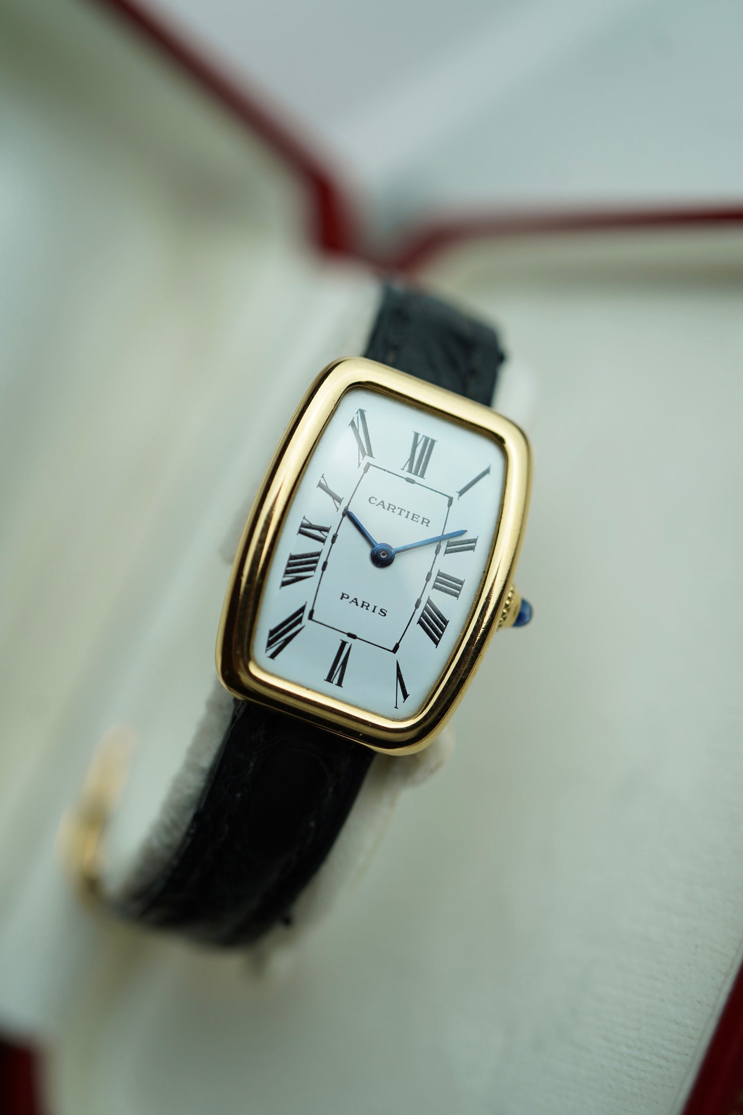 1960s Cartier Square Incurvee Paris Deployant Faberge S/M