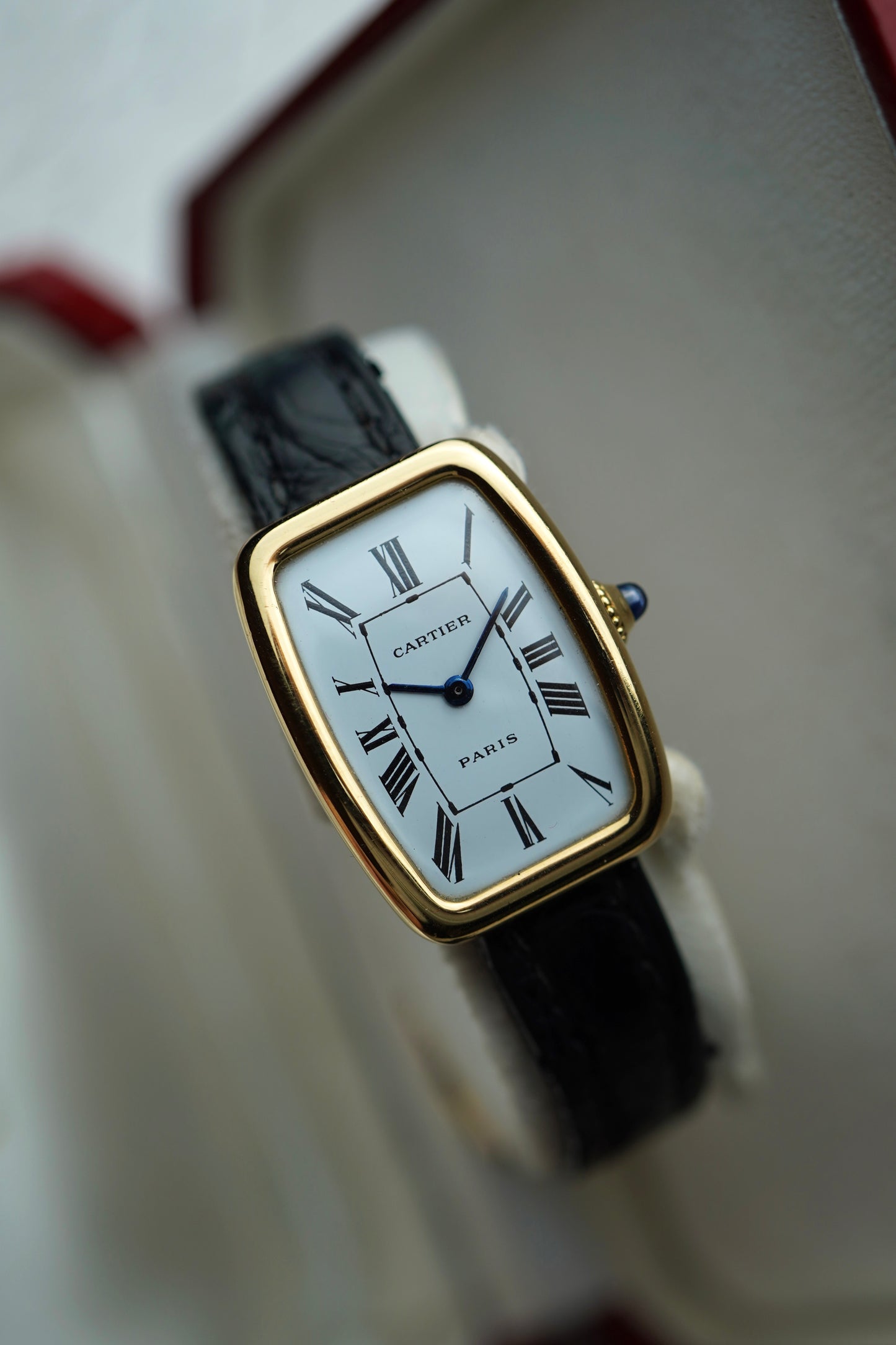 1960s Cartier Square Incurvee Paris Deployant Faberge S/M