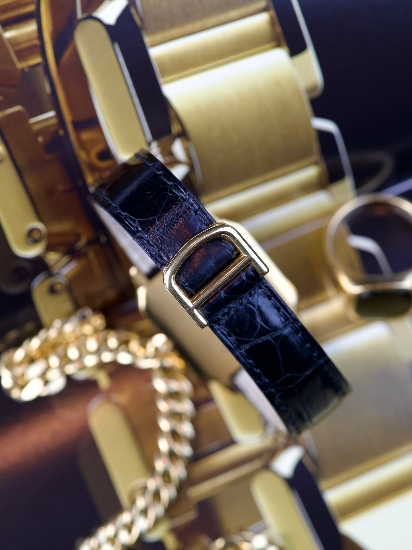 1990s Cartier Santos Dumont (Ref. 821054) pre CPCP Extra Plate 18K Yellow Gold