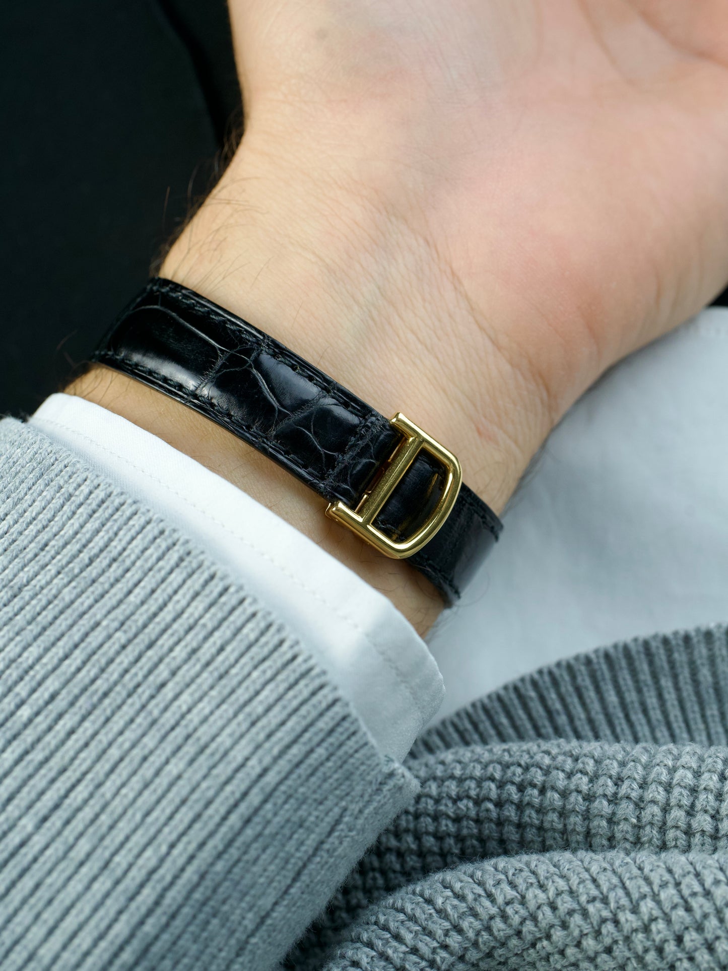 1990s Cartier Santos Dumont (Ref. 821054) pre CPCP Extra Plate 18K Yellow Gold