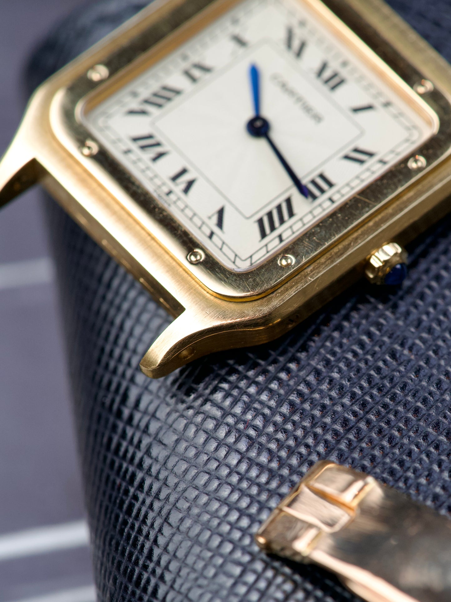 1990s Cartier Santos Dumont (Ref. 821054) pre CPCP Extra Plate 18K Yellow Gold