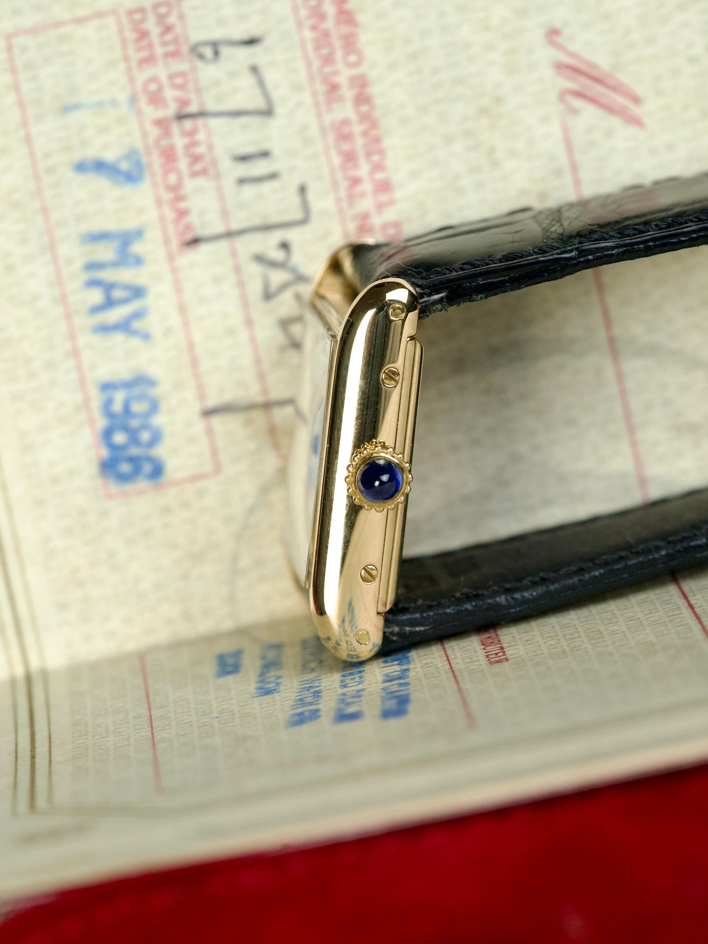 Cartier Tank Louis 67117 FULL SET Lady mini 18K Yellow Gold 1980s