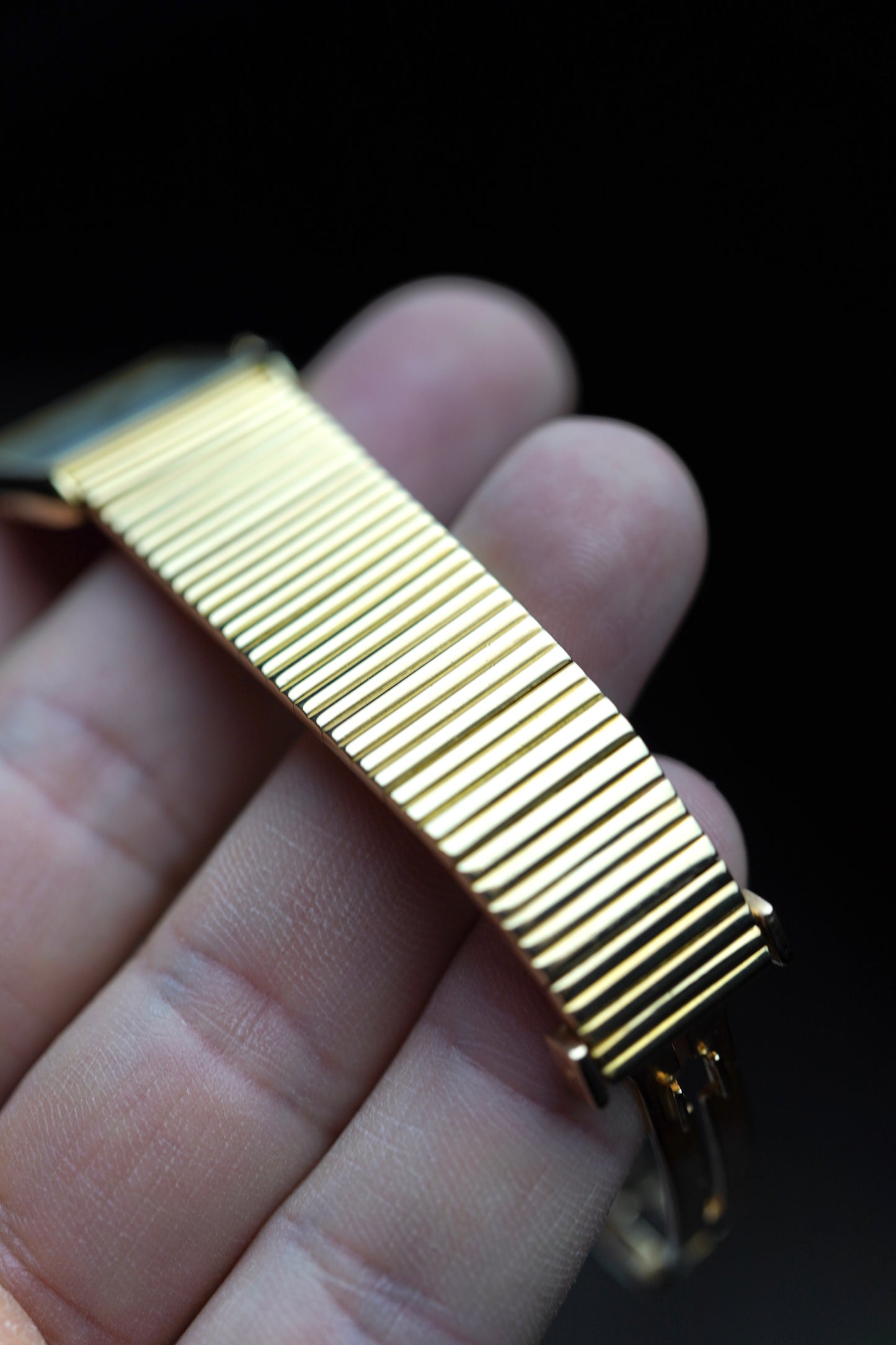 1970s Cartier Tank Arrondie (Ref. 96041) Factory Bracelet 18K Yellow Gold
