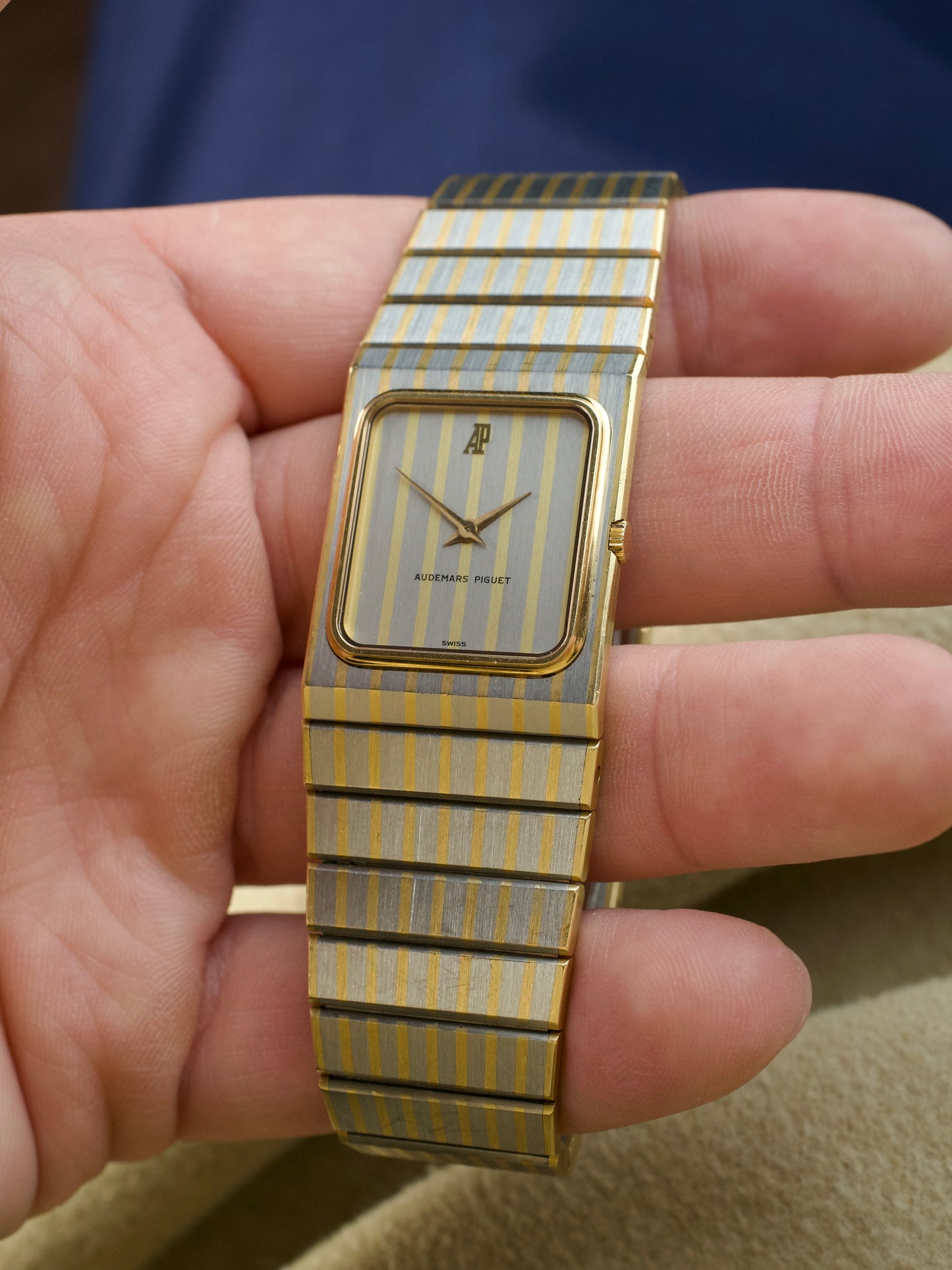 Audemars Piguet Zebra 4274 Jumbo Two Tone 18 Carat Gold Steel 1980s