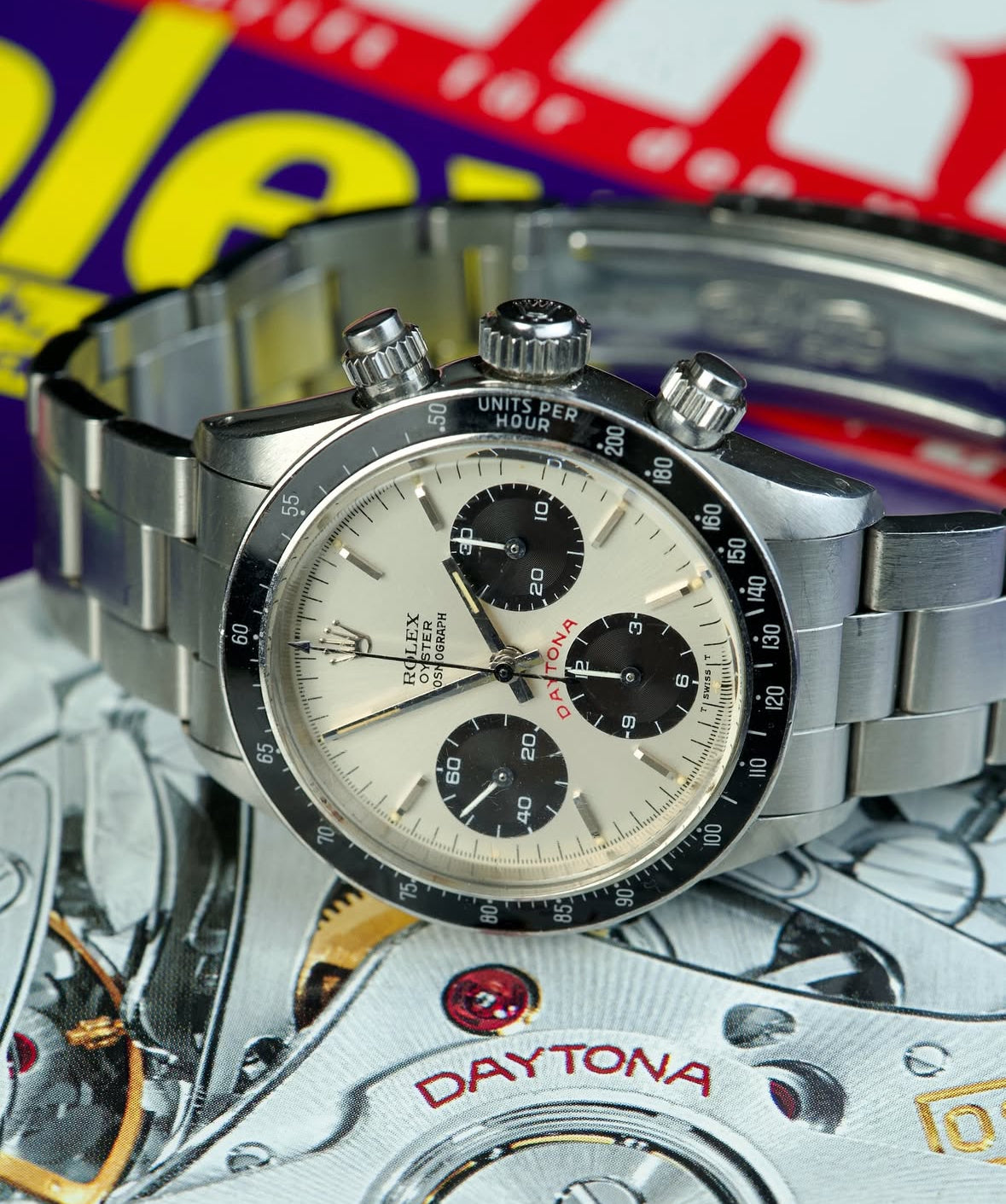 Rolex Daytona 6263 Big Red Floating Dial Panda Full Set 1980s