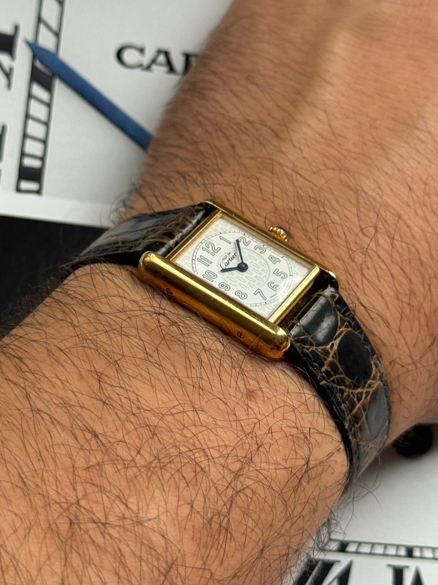 1990s Must de Cartier Tank Arabic Signature Dial (Ref. 2415)