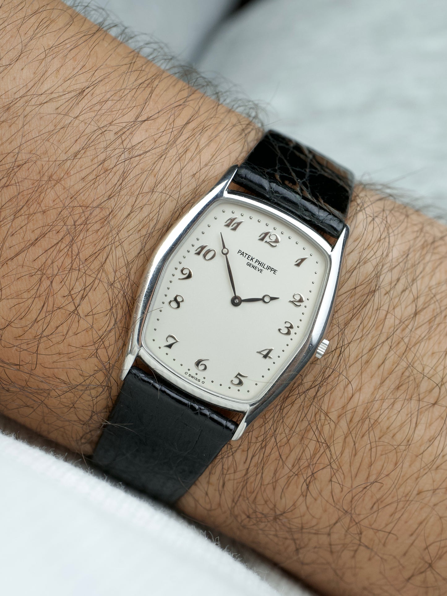 Patek Philippe Gondolo Breguet luxury timepiece 3842p, wrist shot