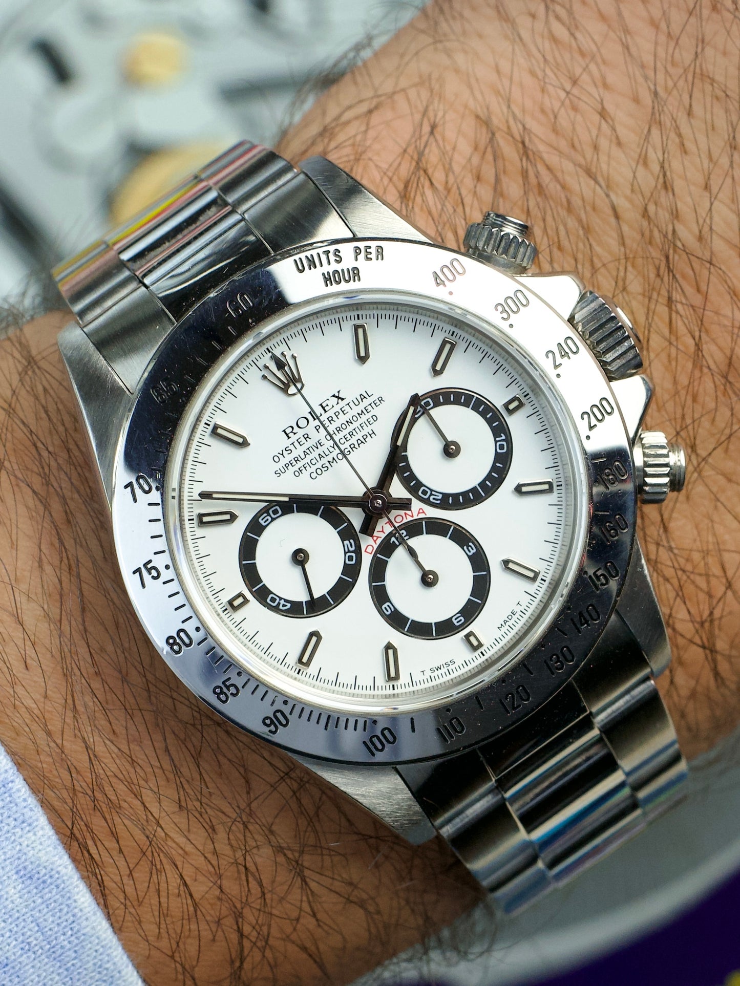 Rolex Daytona 16520 Zenith vintage watch, front