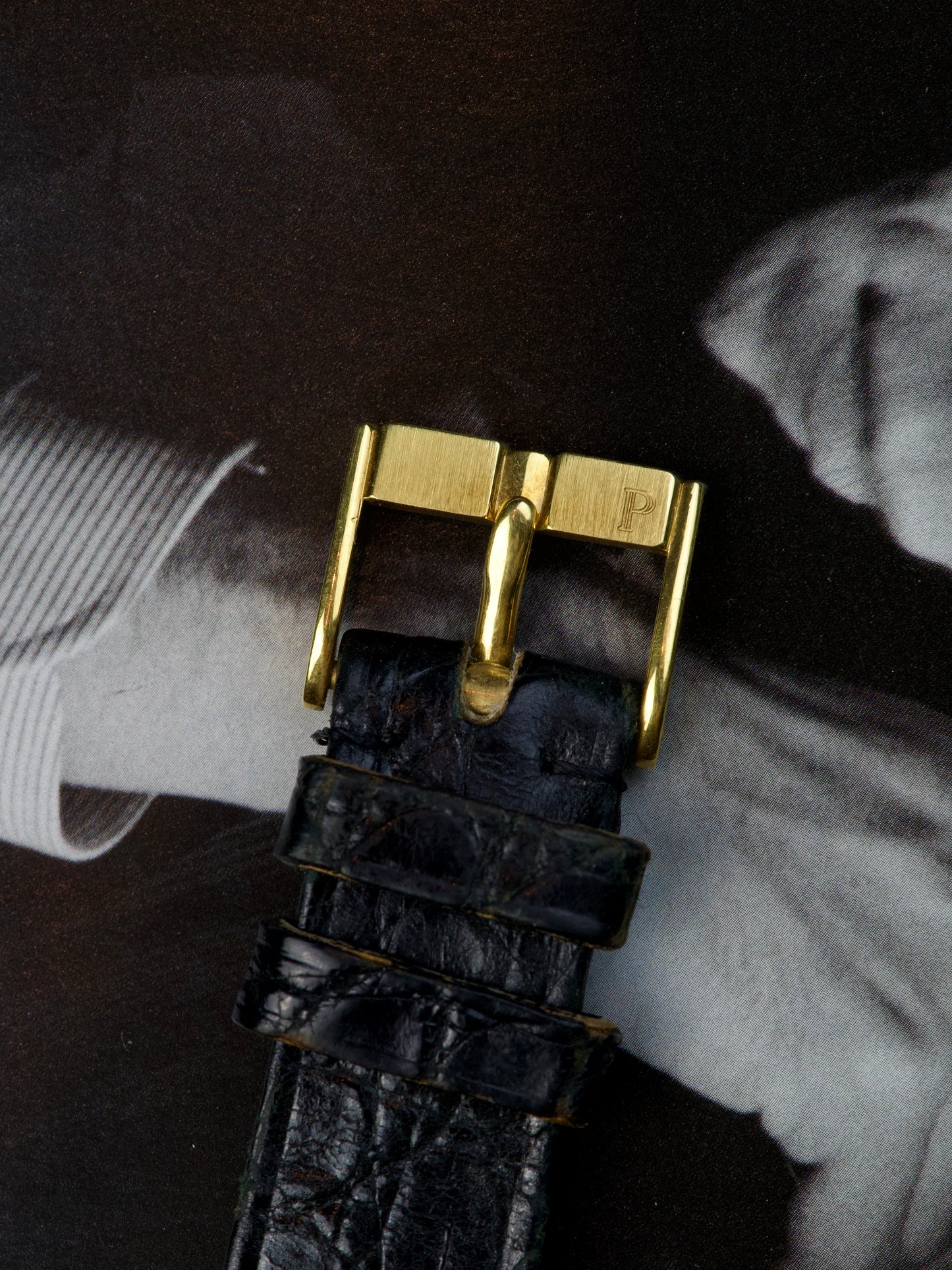 1980s Piaget Polo 7673 Onyx Jumbo 18 Carat Gold