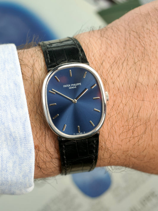 Patek Philippe Ellipse 3848G 18 Carat White Gold 1980s