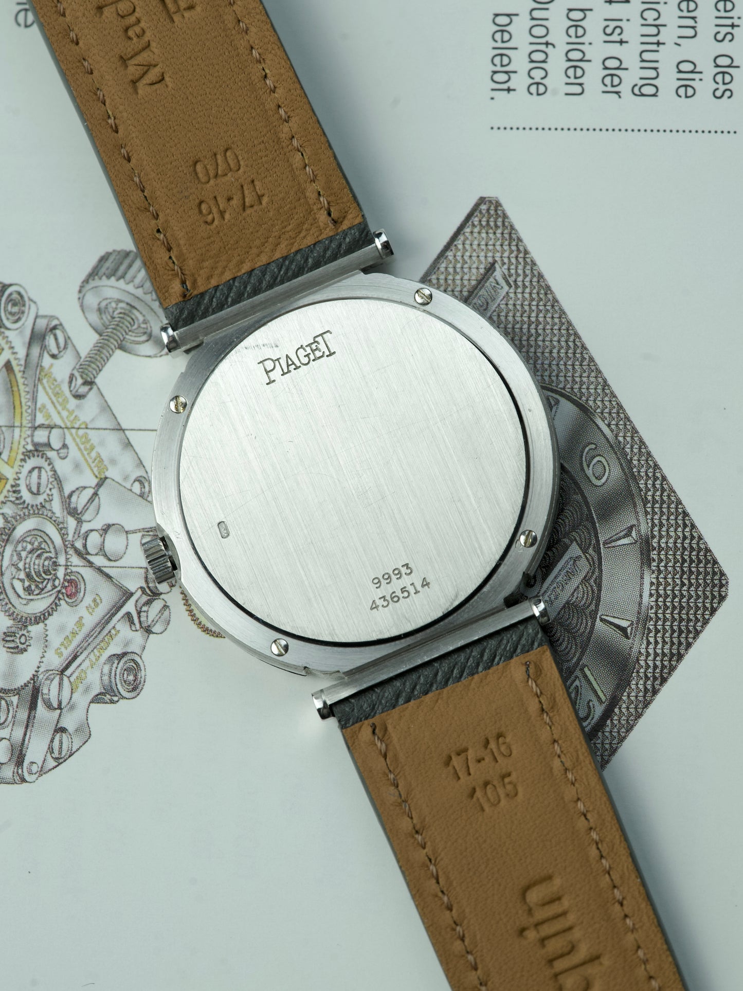 Piaget Polo 9993 18 Carat White Gold Onyx Manual