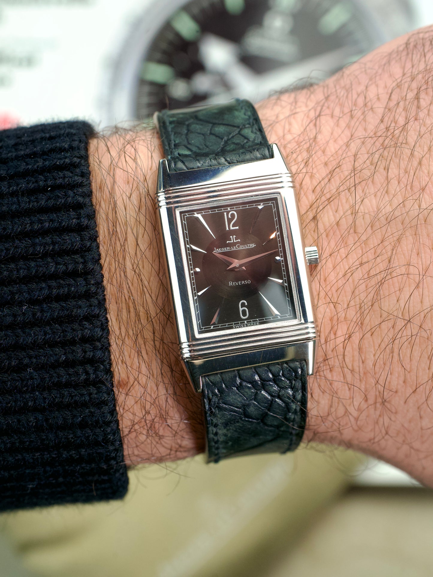 Jaeger LeCoultre Reverso Classique 250.3.86 Art Deco JLC 18 Carat White Gold 1990s