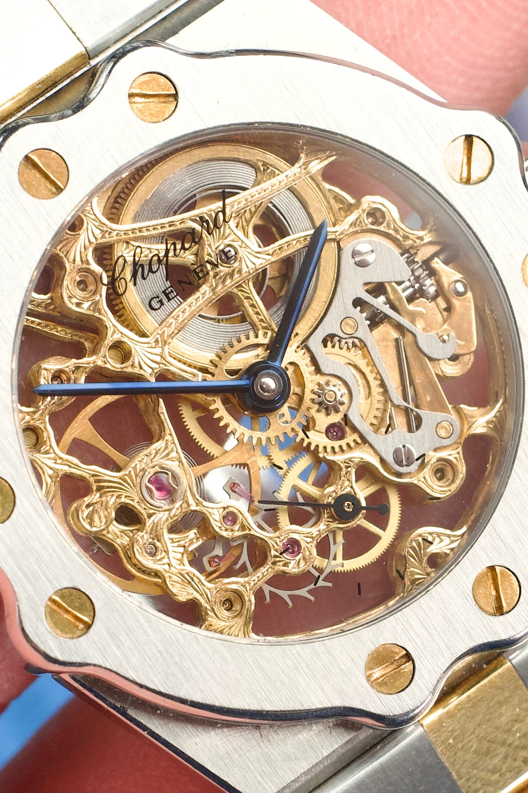 Chopard St. Moritz 8023 Skeleton 18 Carat Yellow Gold 1980s
