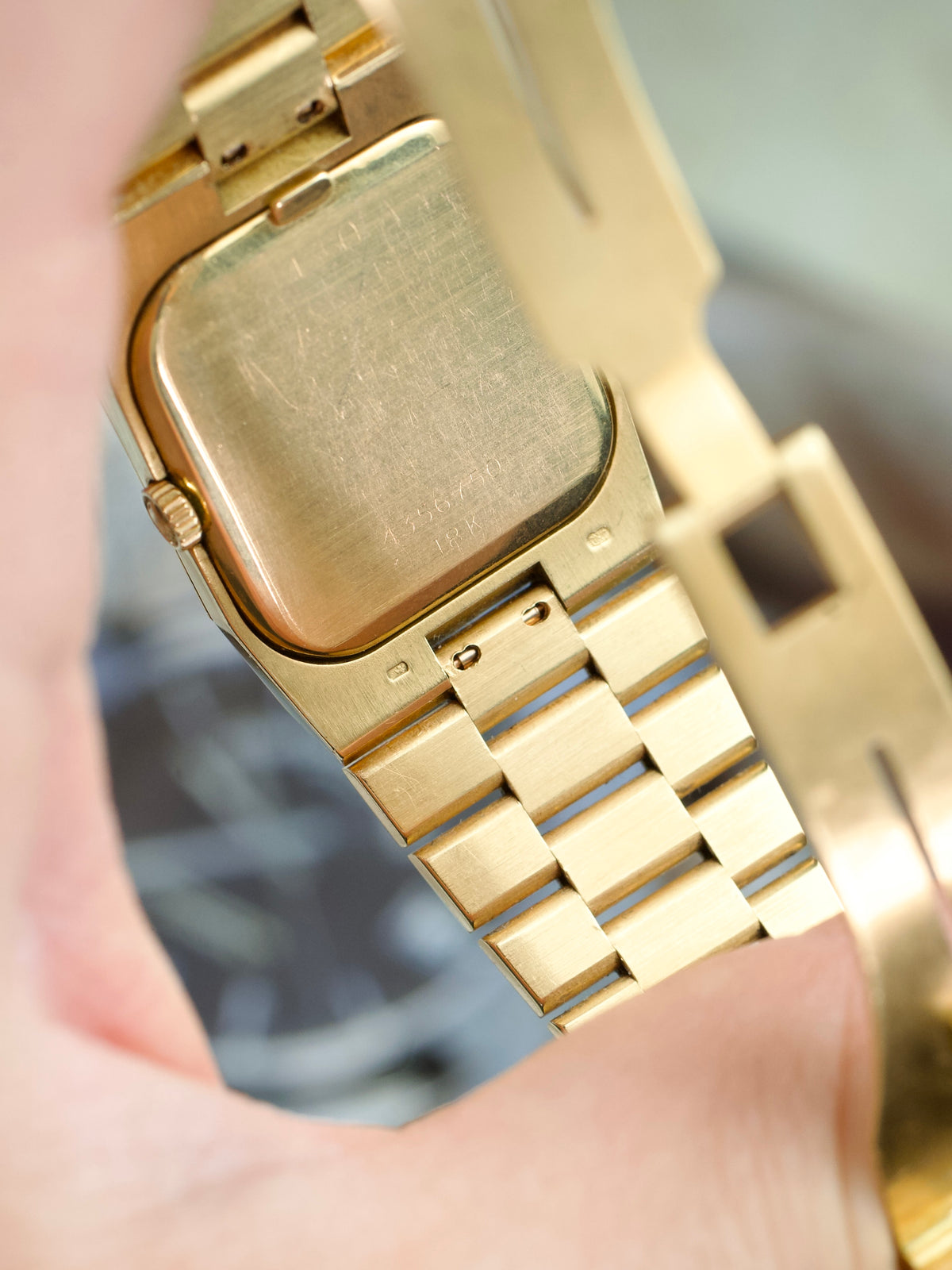 Rolex Cellini Octagon 4350 Burl Wood Dial 18 Carat Yellow Gold 1970s