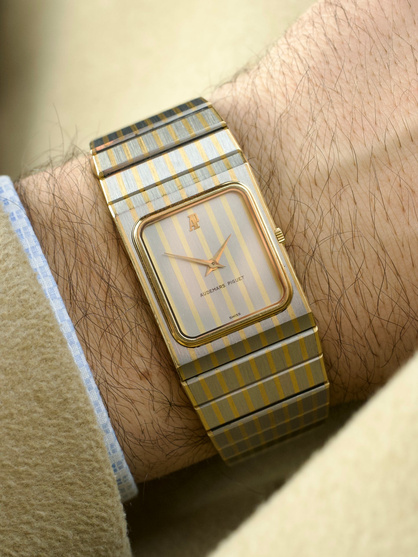Audemars Piguet Zebra 4274 Jumbo Two Tone 18 Carat Gold Steel 1980s