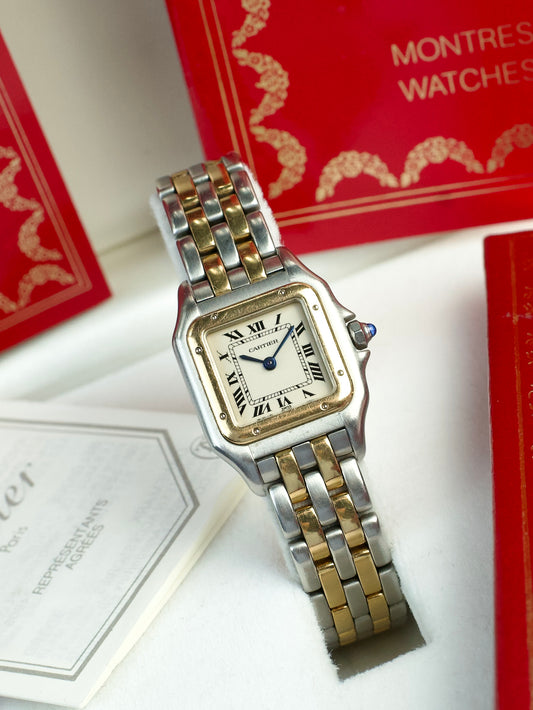 Cartier Panthere 1057917 in 18K Gold Steel Two Tone FULL SET 1990s