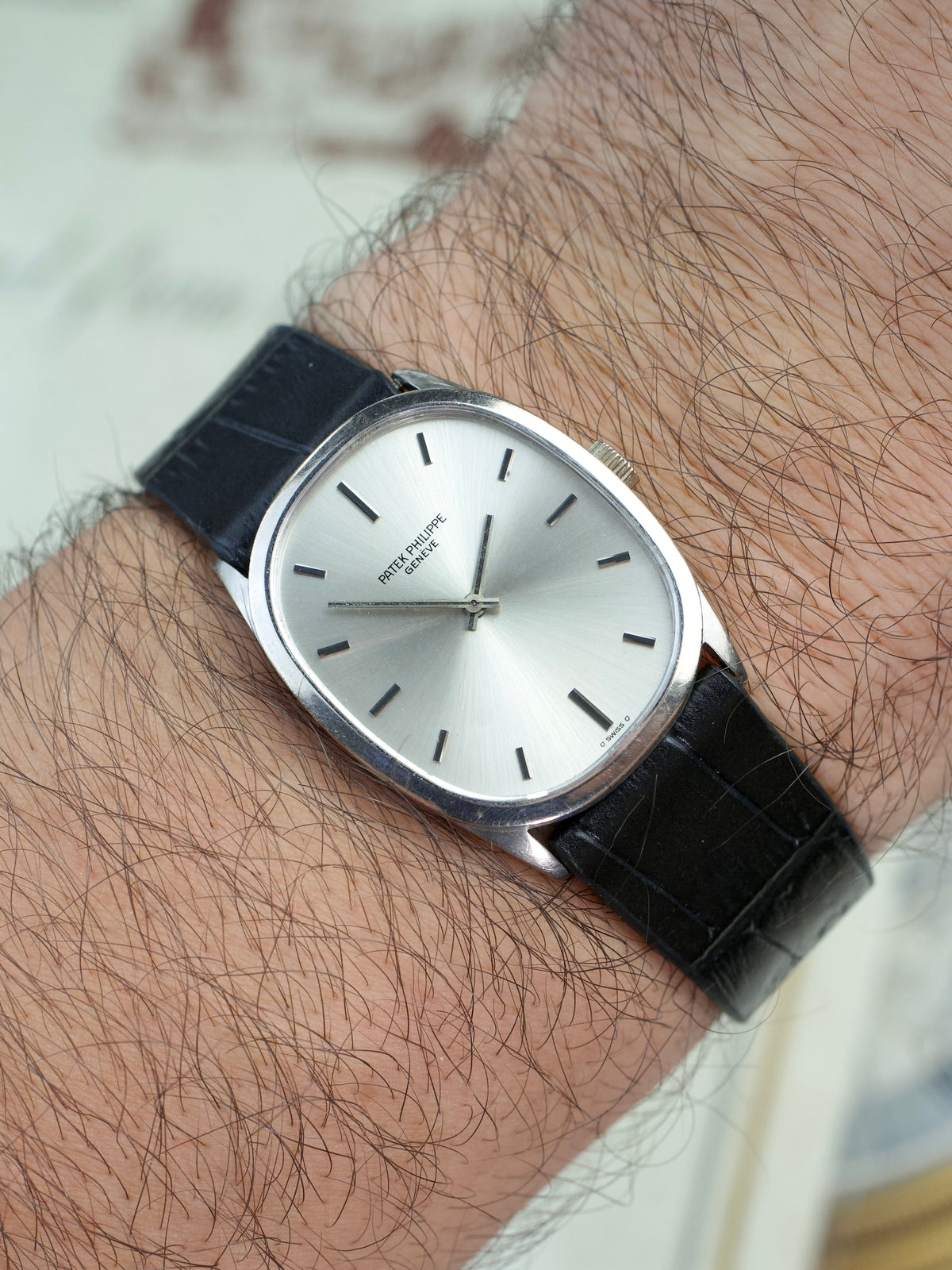 Patek Philippe Ellipse 3746G 18 Carat White Gold 1980s