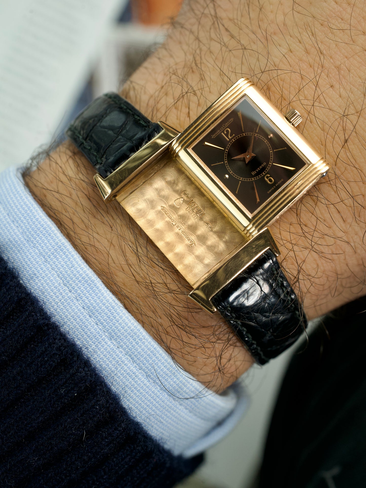 Jaeger LeCoultre Reverso 260.2.86 Art Deco 18 carat Rose Gold 1990s