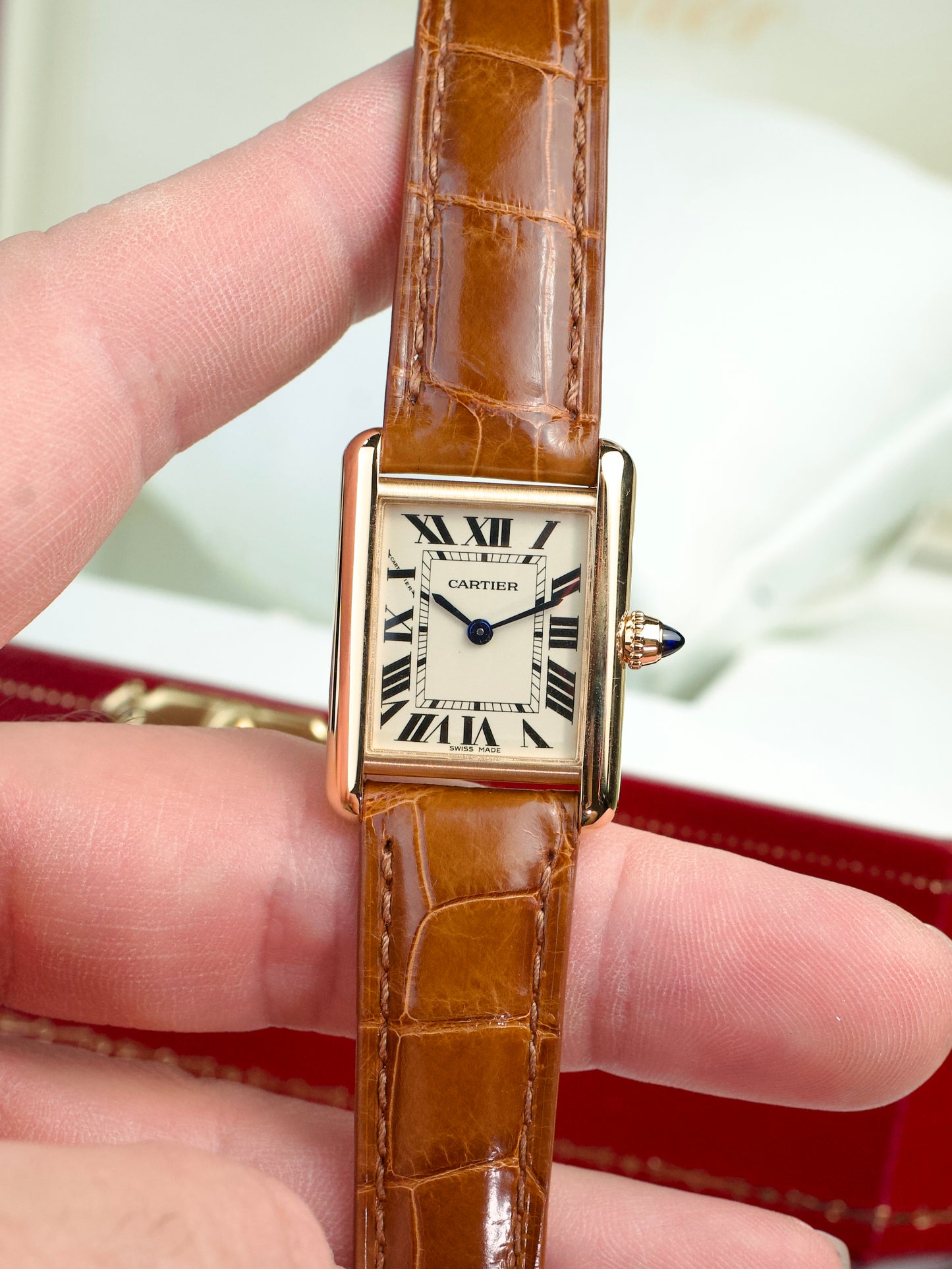 Cartier Tank Louis 2442 FULL SET 18K Yellow Gold 2010s