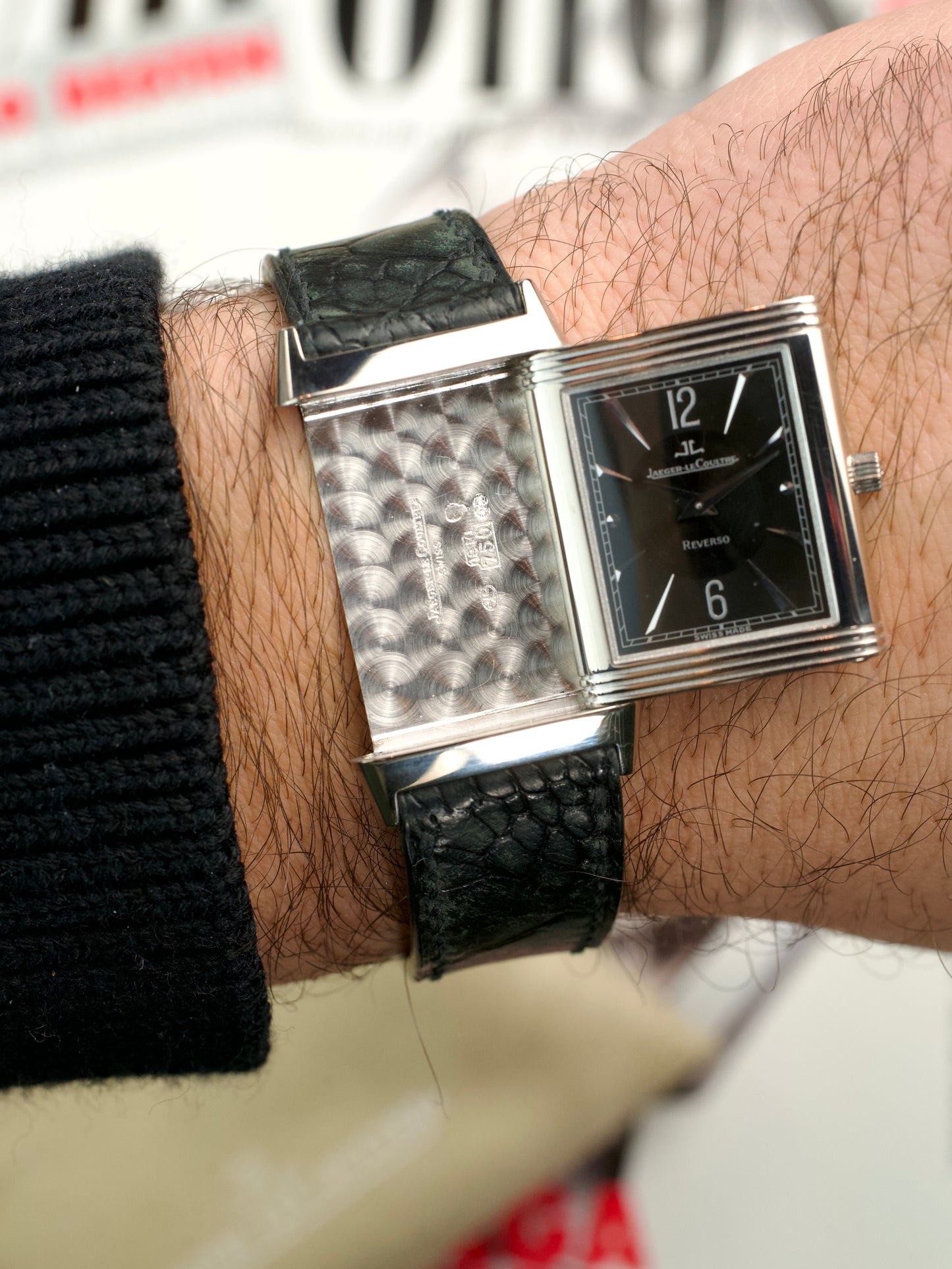 Jaeger LeCoultre Reverso Classique 250.3.86 Art Deco JLC 18 Carat White Gold 1990s