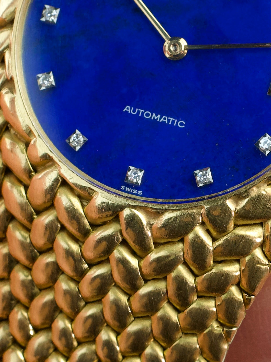 Audemars Piguet Cobra 5403 Lapis Stone dial Blue Dial 18 Carat Gold 1970s