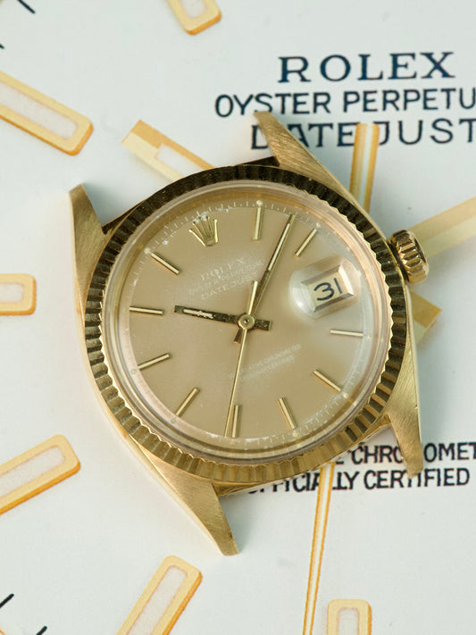 Rolex Datejust 1601 Havanna Ghost Dial 18 Carat Yellow Gold