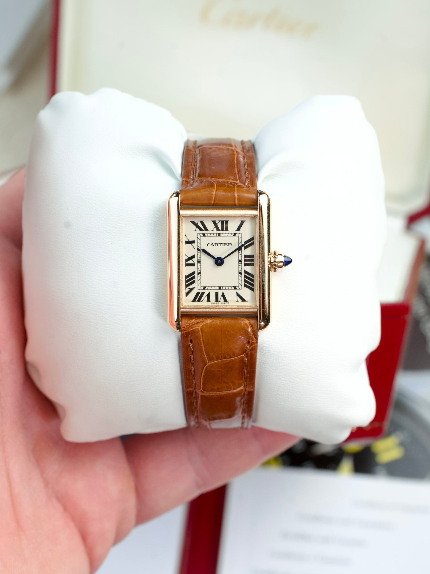 Cartier Tank Louis 2442 FULL SET 18K Yellow Gold 2010s