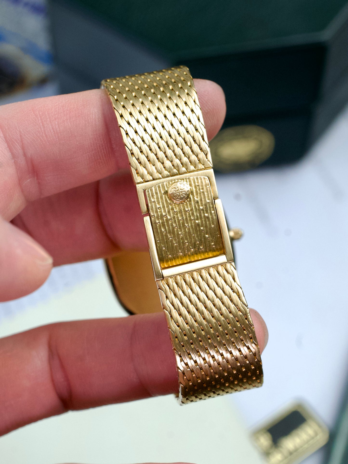 Patek Philippe Ellipse 3738j 3938j Blue Sigma 18 Carat Gold automatic 1990s