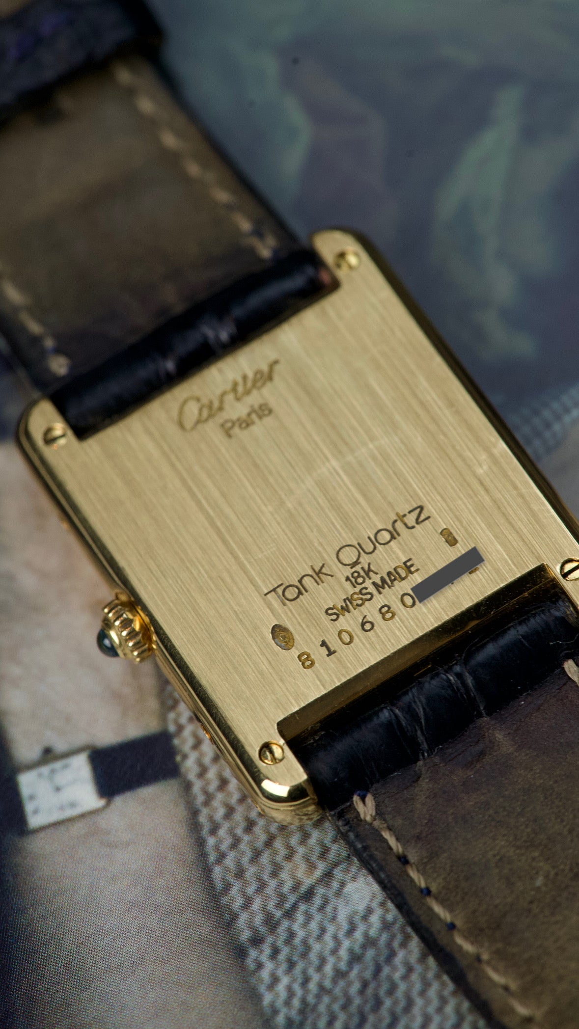 1990s Cartier Tank Louis 81068 18K Yellow Gold